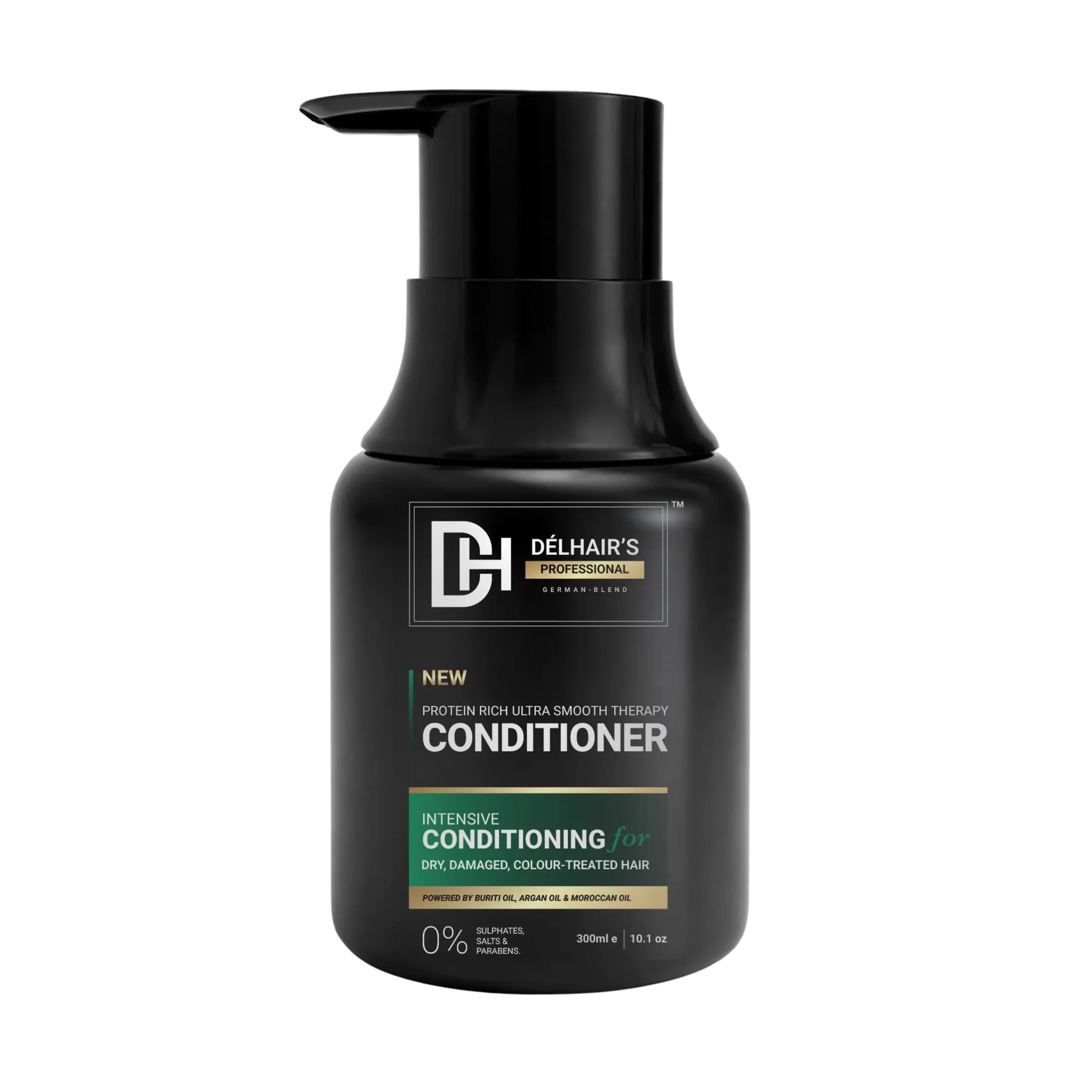 Delhairs Protein Rich Conditioner Ultra Smooth Therapy for Dry Damaged Colour Treated Hair with Argan Oil Moroccan Oil Buriti Oil Sulphate Free Hair Conditioner - 300ml