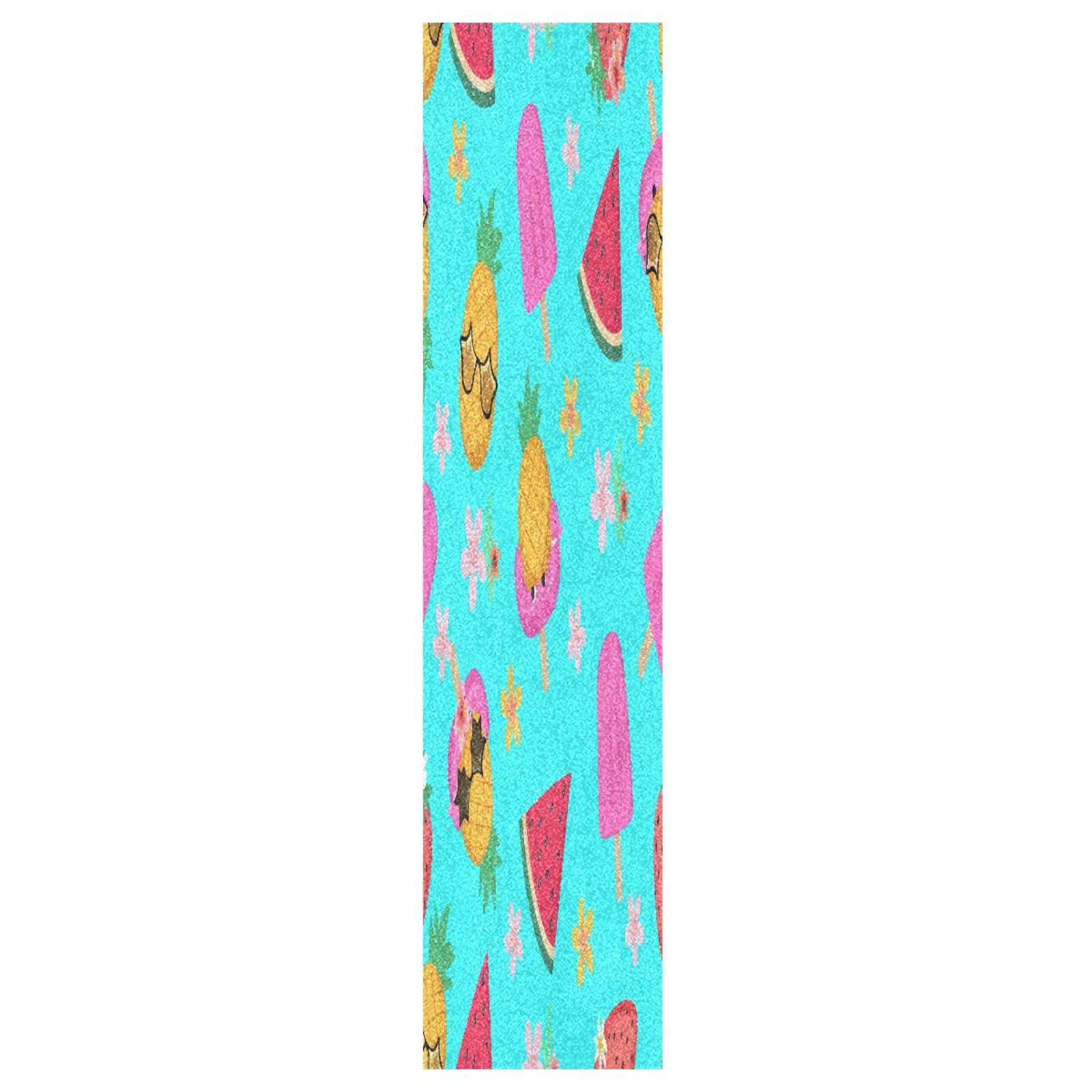 CEBUGI Tropical Fruits Skateboard Grip Tape 33x9in Waterproof Tear-Proof Longboard Grip Tape Bubble Free Non-Slip Scooter Grip Tape for Girls Boys