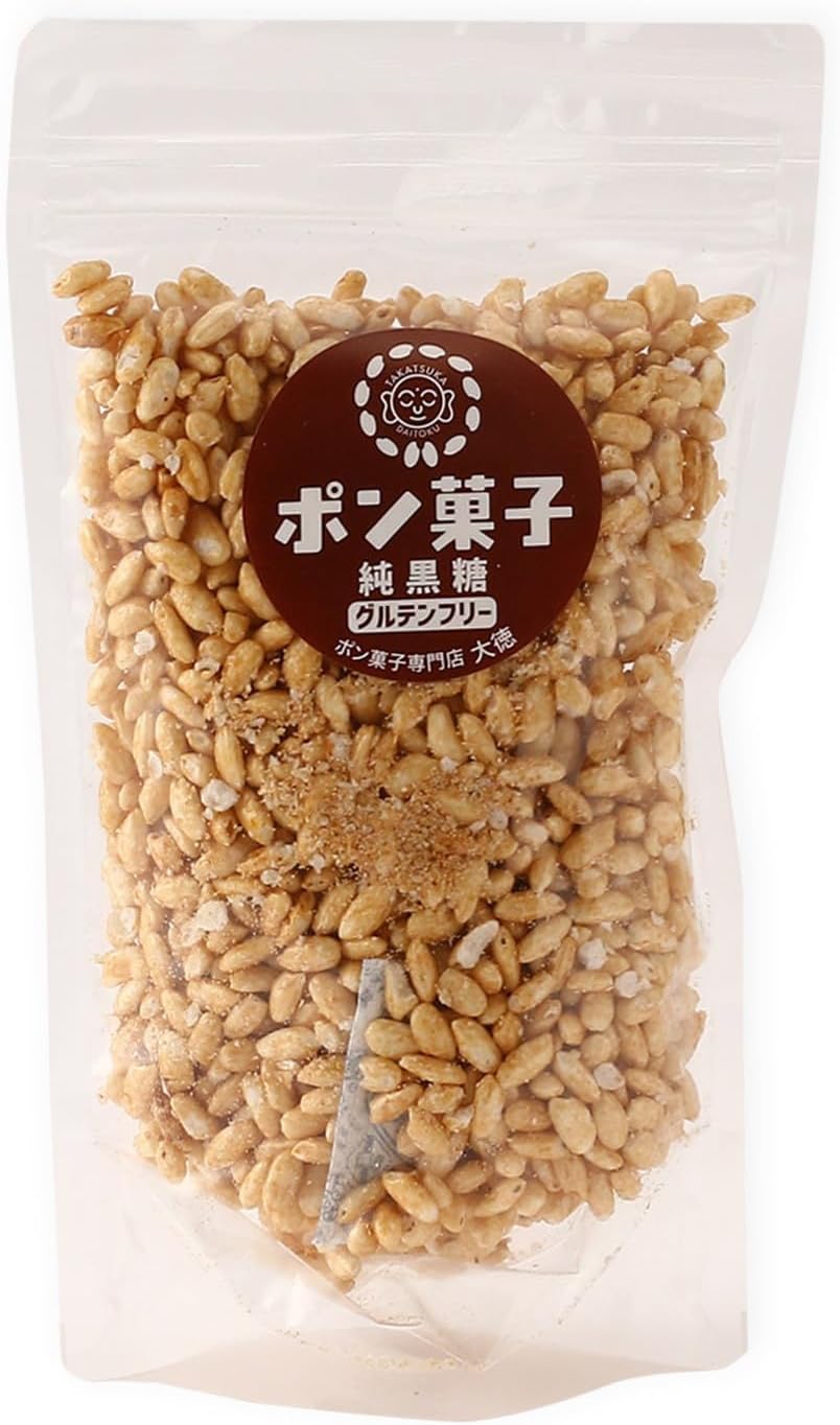 Pong Sweets, 2.1 oz (60 g), Plain, Additive-Free, For Babies, Treats, Kids, Allergies, Wheat, Eggs, Milk, Rice, Gift (Pure Brown Sugar)