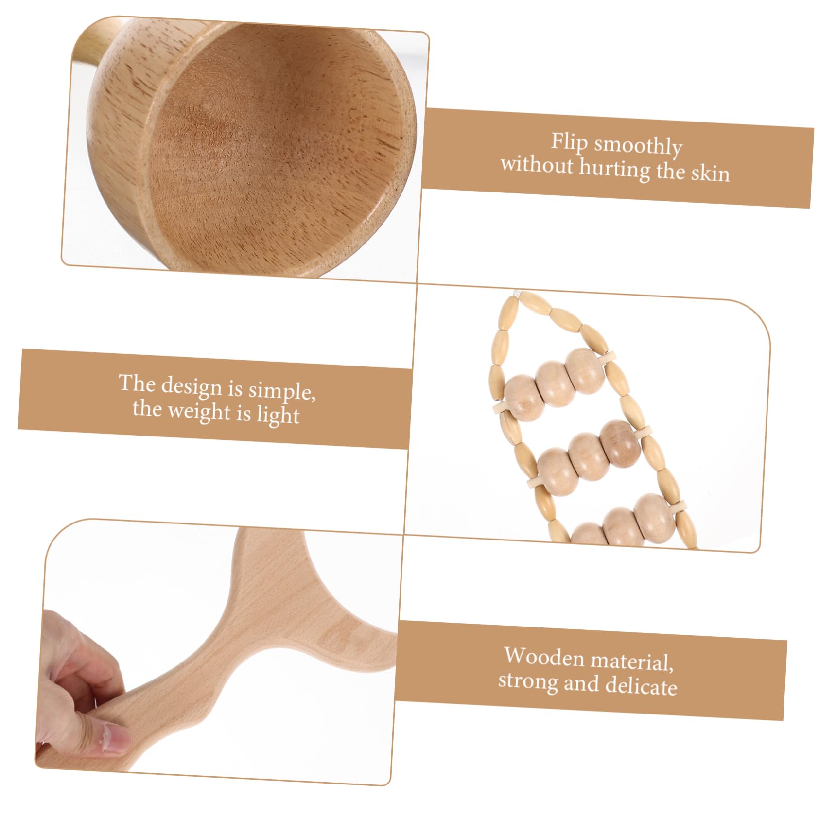 Tabla de Raspar de Madera, 1 Juego, Varillas de Masaje Corporal