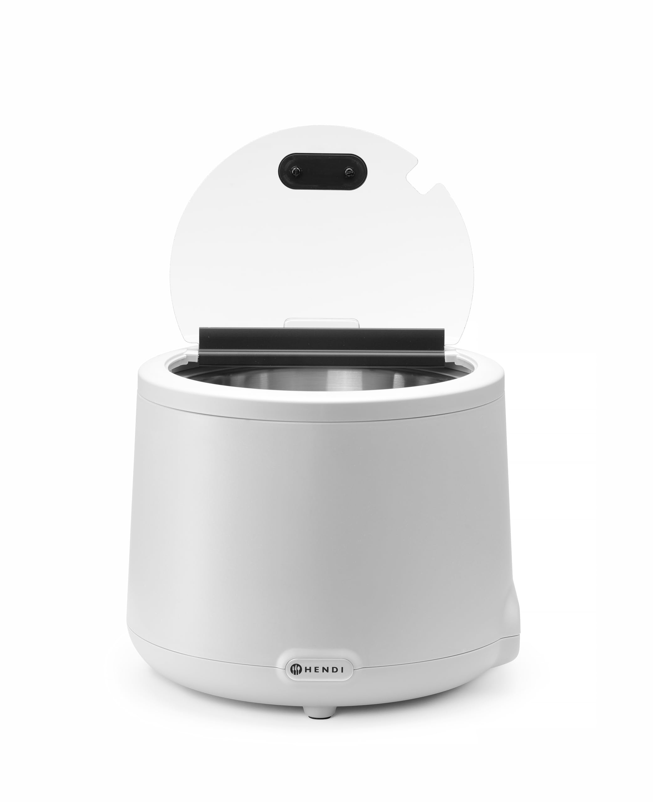 HENDI Bollitore per zuppa elettrico UNIQ per buffet, 8L, 35-85°C, 220-240V, 500W, ⌀365x(H)325mm, alluminio, acciaio inox, PP, vetro temperato, bianco