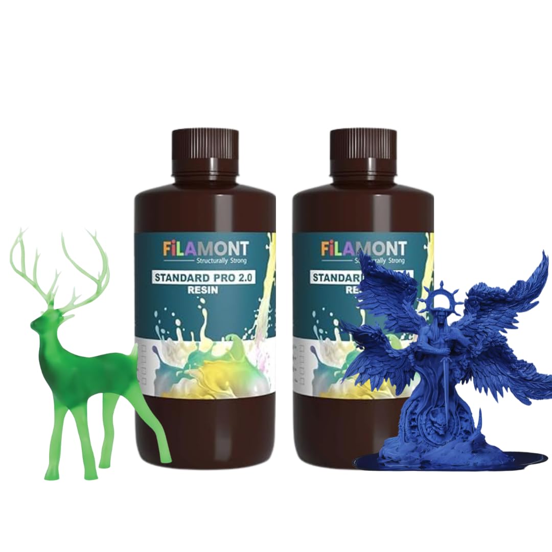 FILAMONT Standard Pro Resin 2.0 Combo – Green & Blue 3D Printer Resin (2 × 1 kg) for SLA/DLP/LCD 405 nm – Durable, Low Odor, Professional Use-picture-30