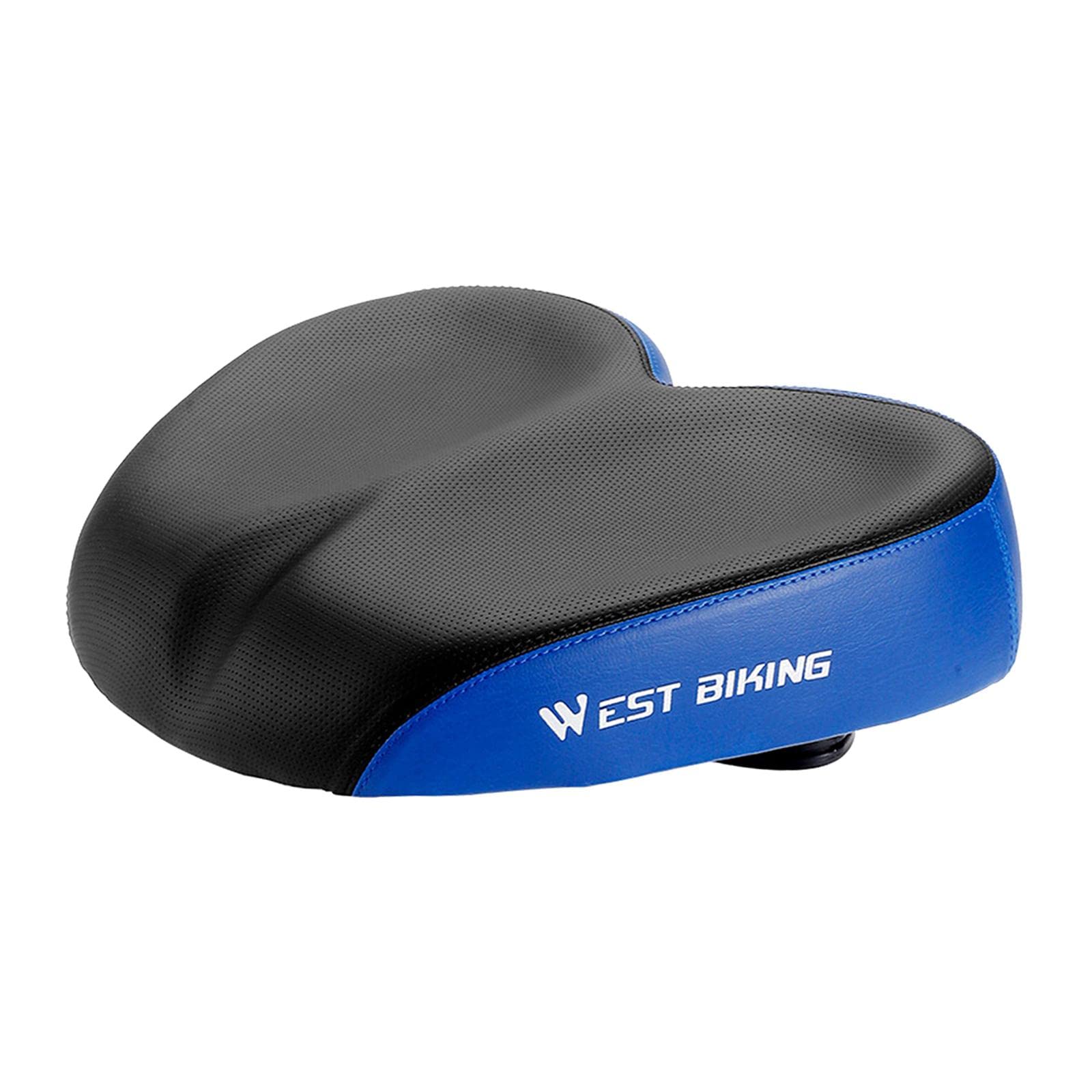 Perfeclan Sellini per Mountain Bike, Sellino Bici Comodo, Sella per Bicicletta Comfort Sedile per Bici da Bicicletta Parti di Ricambio Antiurto per Bicicletta Senza Naso, Nero Blu