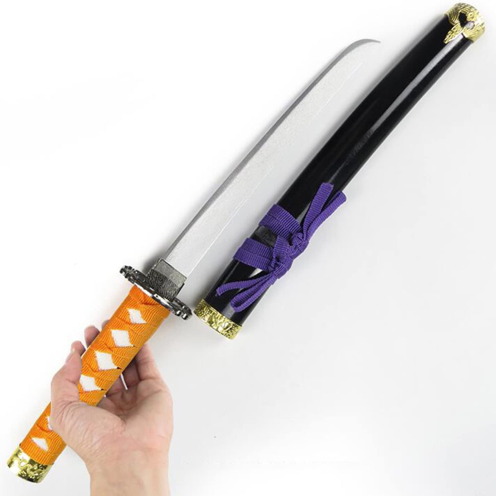 Spada da Samurai in Stile Anime, Oggetti di Scena for Giochi Ruolo, Adatti for spettacoli Animazione Cosplay, Armi e Attrezzature, Lama in Legno