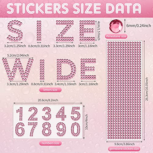 image for Waydress 3 Sheets Glitter Rhinestone Stickers Bling Crystal Alphabet L