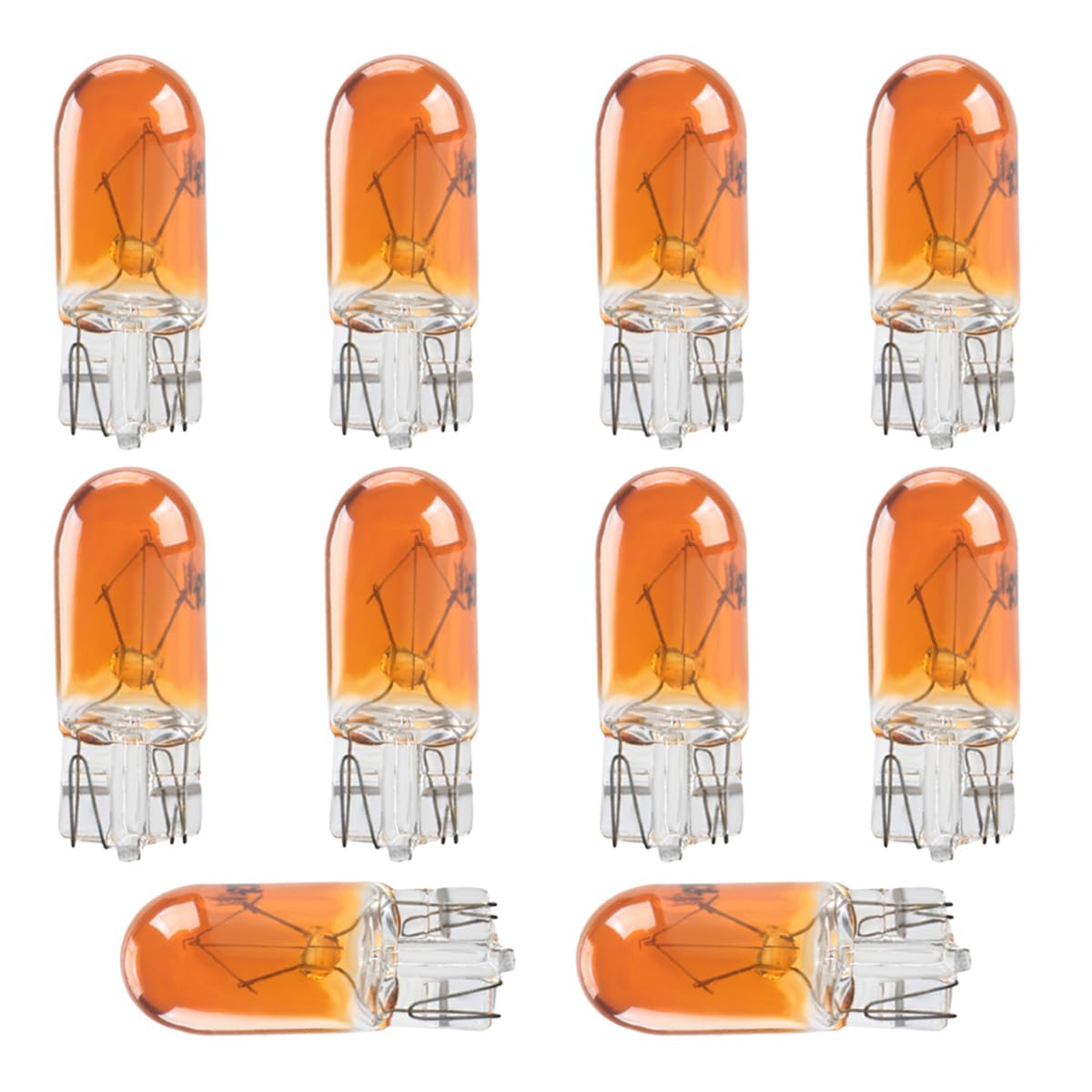 10PCS T10 Car Brake Light Bulb 12V 5W Flat Foot Halogen Width Indicator Lights Quartz Glass Turn Signal