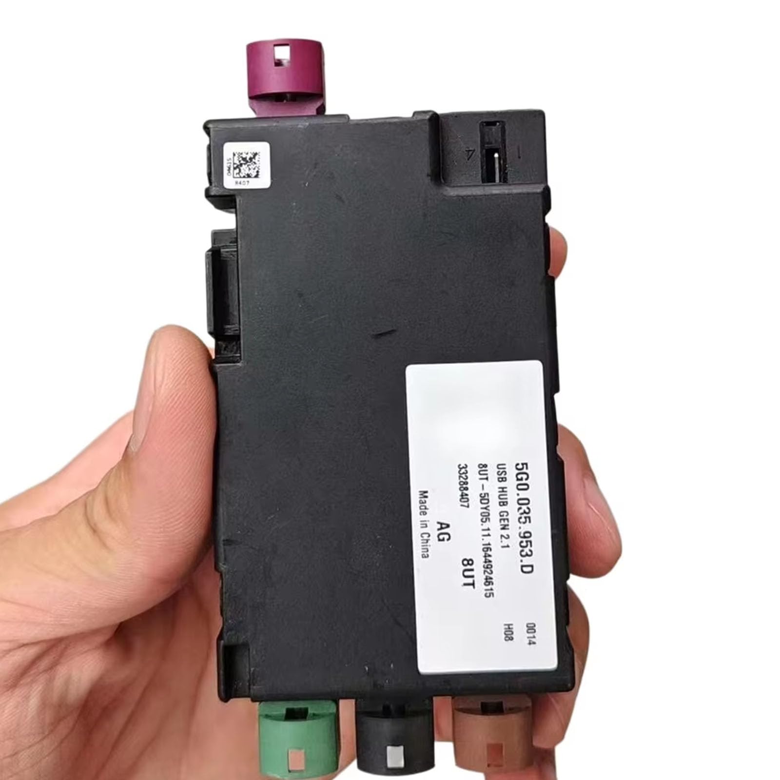 Adaptador convertidor de módulo USB para vehículo 5G0035953D, pieza divisora USB automotriz con un puerto para servicio de conexión de consola y referencia de piezas