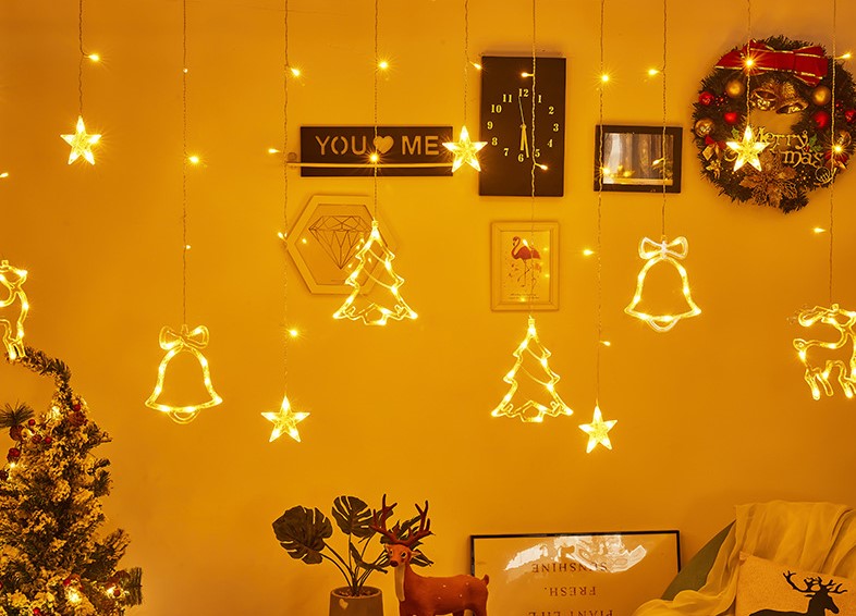 Amazon.co.jp: イルミネーションライト LEDクリスマスライト 星 ベル