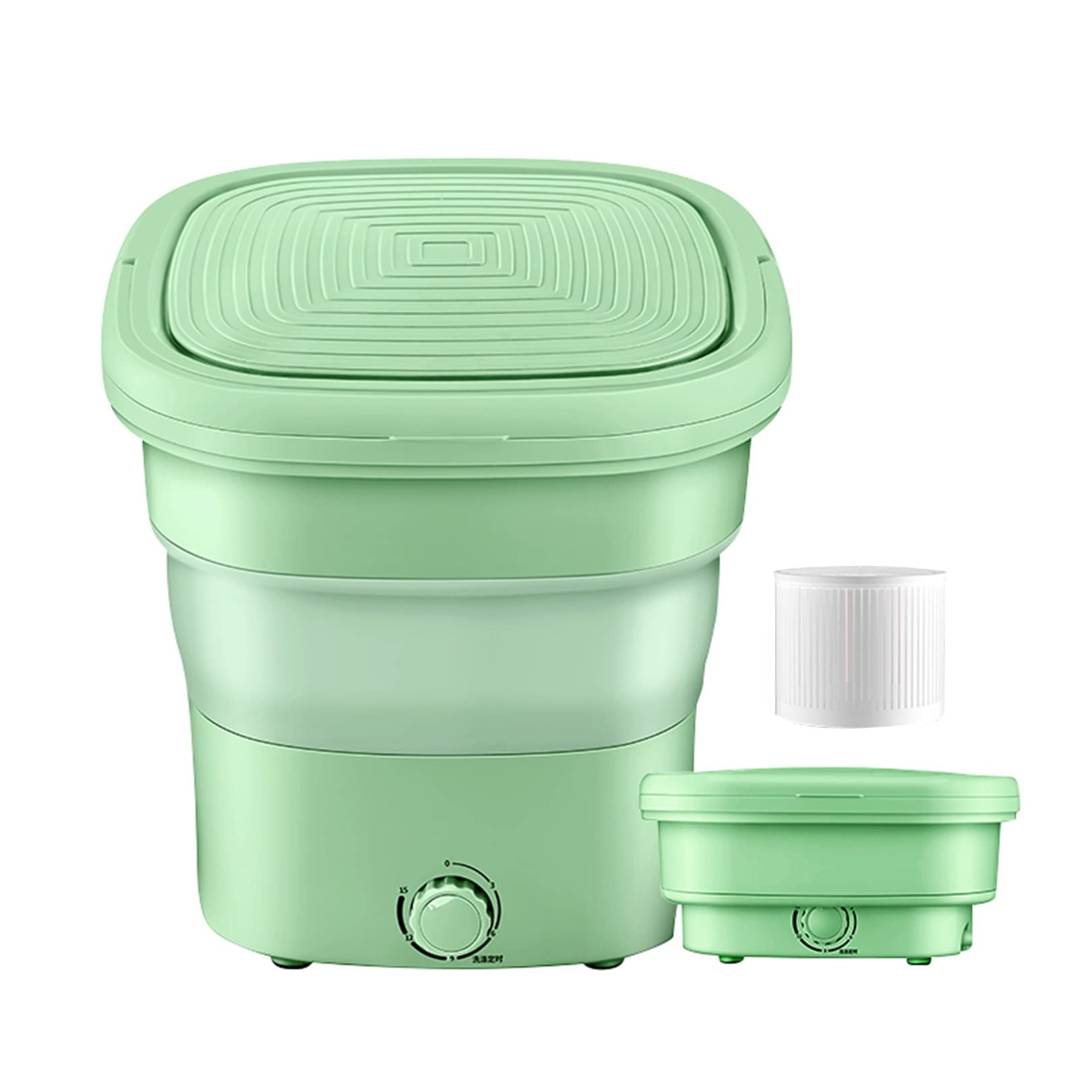 SYTH 11L Lavadora de turbina ultrasónica,Tina de Lavandería Plegable Portátil,Lavadora automática Blue Ray para Calcetines Ropa Interior Limpieza para hogar, Apartamentos, dormitorios, Camping, RV