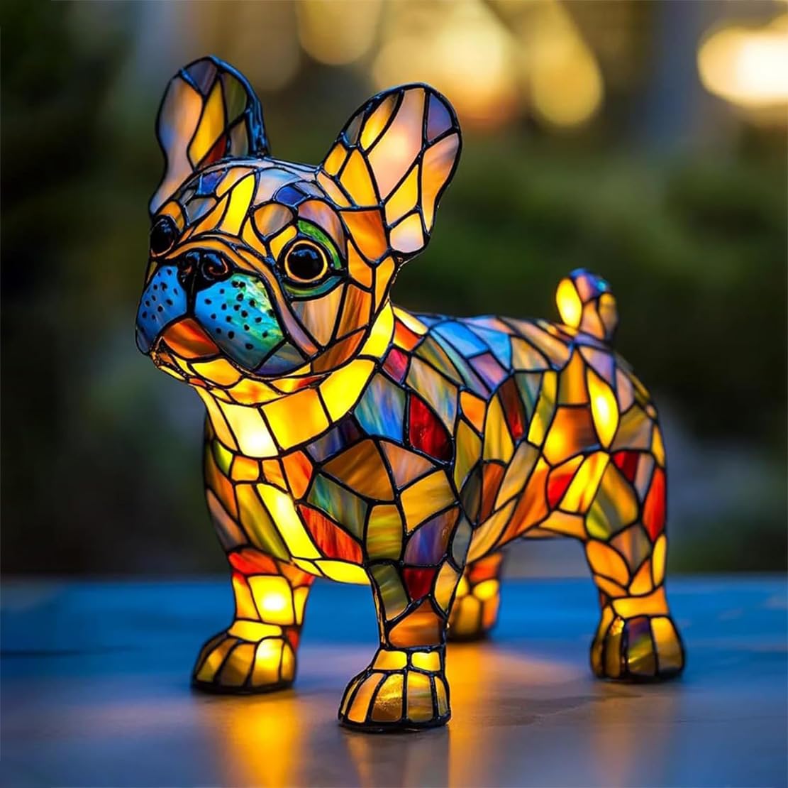 USB Power Desk lamp, Lovely Animal Desk lamp, nightlight, Suitable for Living Room and Bedroom Decorative Desk lamp.Animal Series Art Night Light (Dog-2)