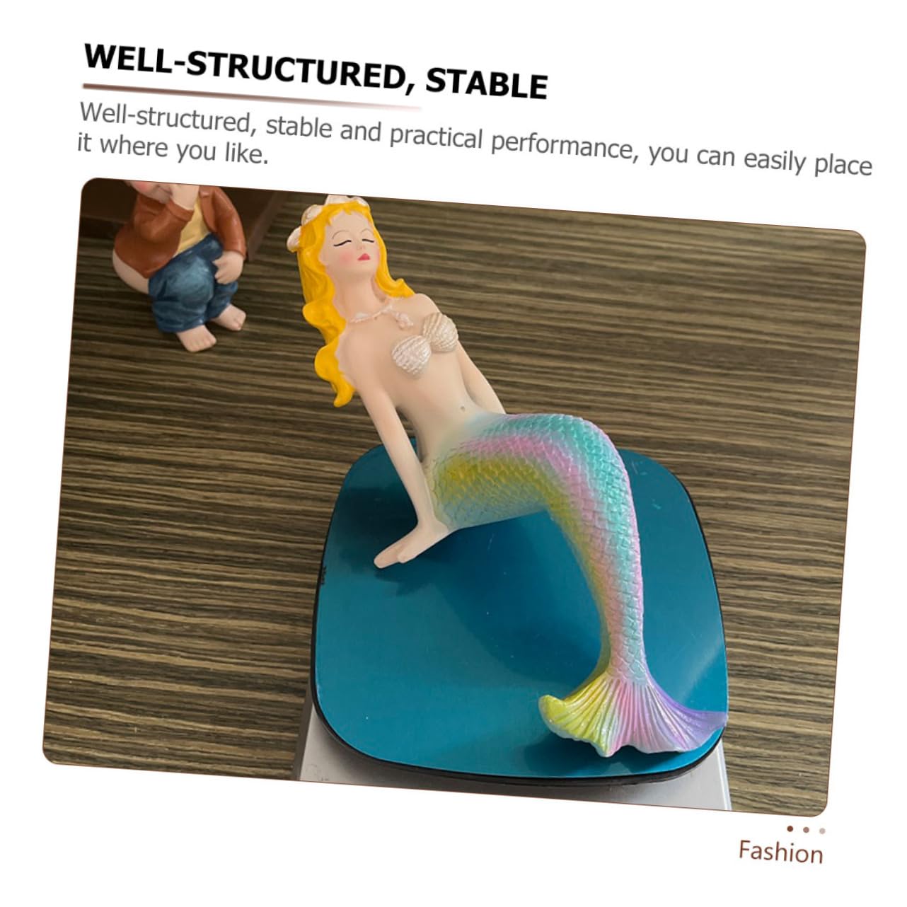 Cabilock 2 Piezas Estatua de Sirena Decorativa de Resina para Acuario y Oficina Adorno de Escritorio Accesorio Estable y Reutilizable para Decoración y Jardín