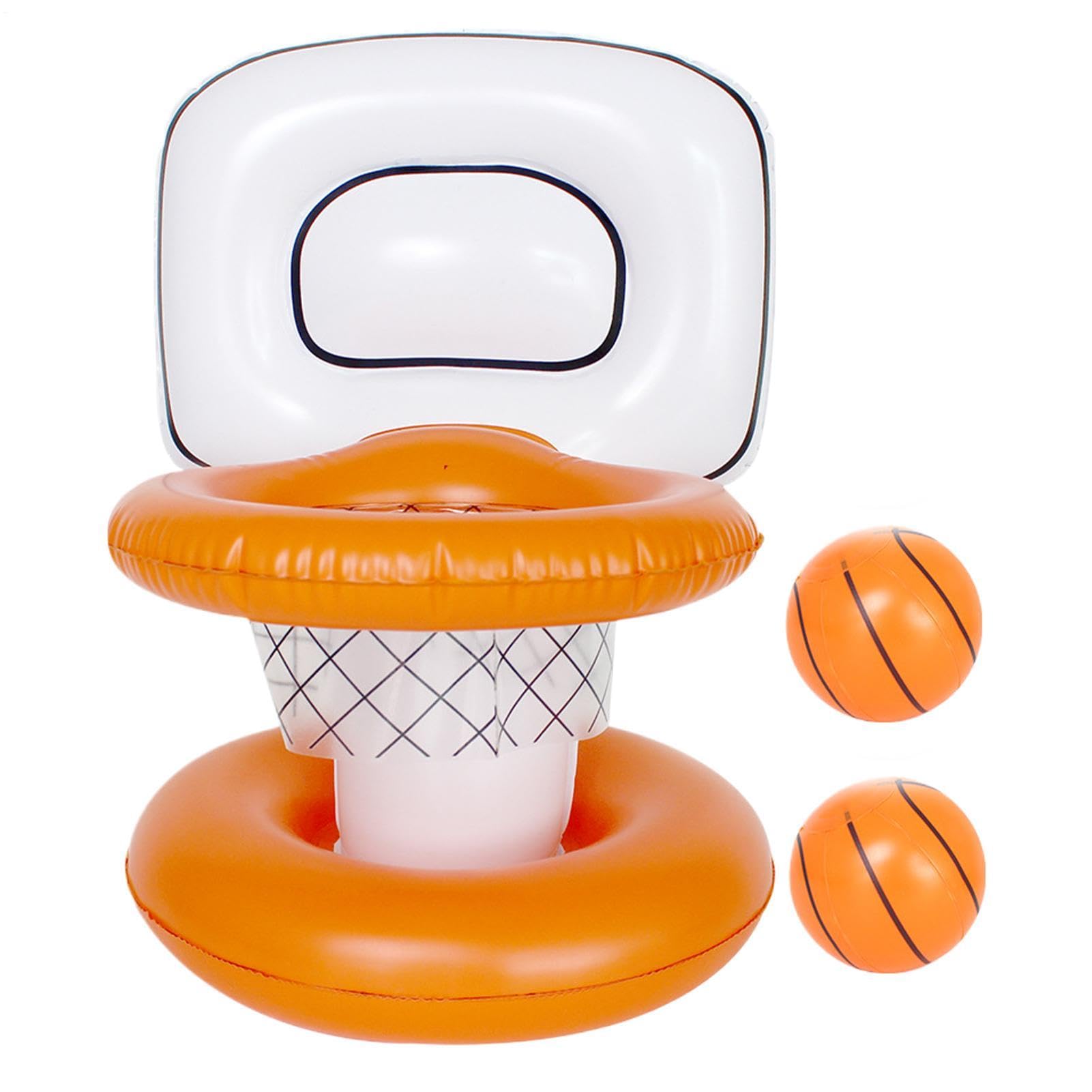 Canestro da Basket Galleggiante in Piscina,Giochi da Piscina Gonfiabili per Interazione Genitore-Figlio | Canestro da Basket con Palla,per Lago, Spiaggia, Campeggio Estivo, Acquapark, Bambini, Adulti
