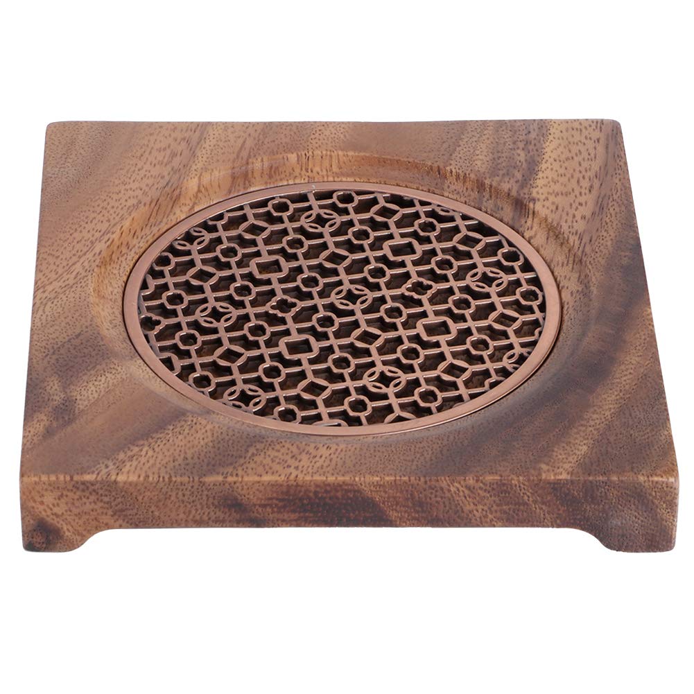 Walnut Teapot Mat, Wood Drink Coaster Kung Fu Tea Cup Mat Coffee Beer Tea Cup Plants Coaster for Family Living Room Tabletop
