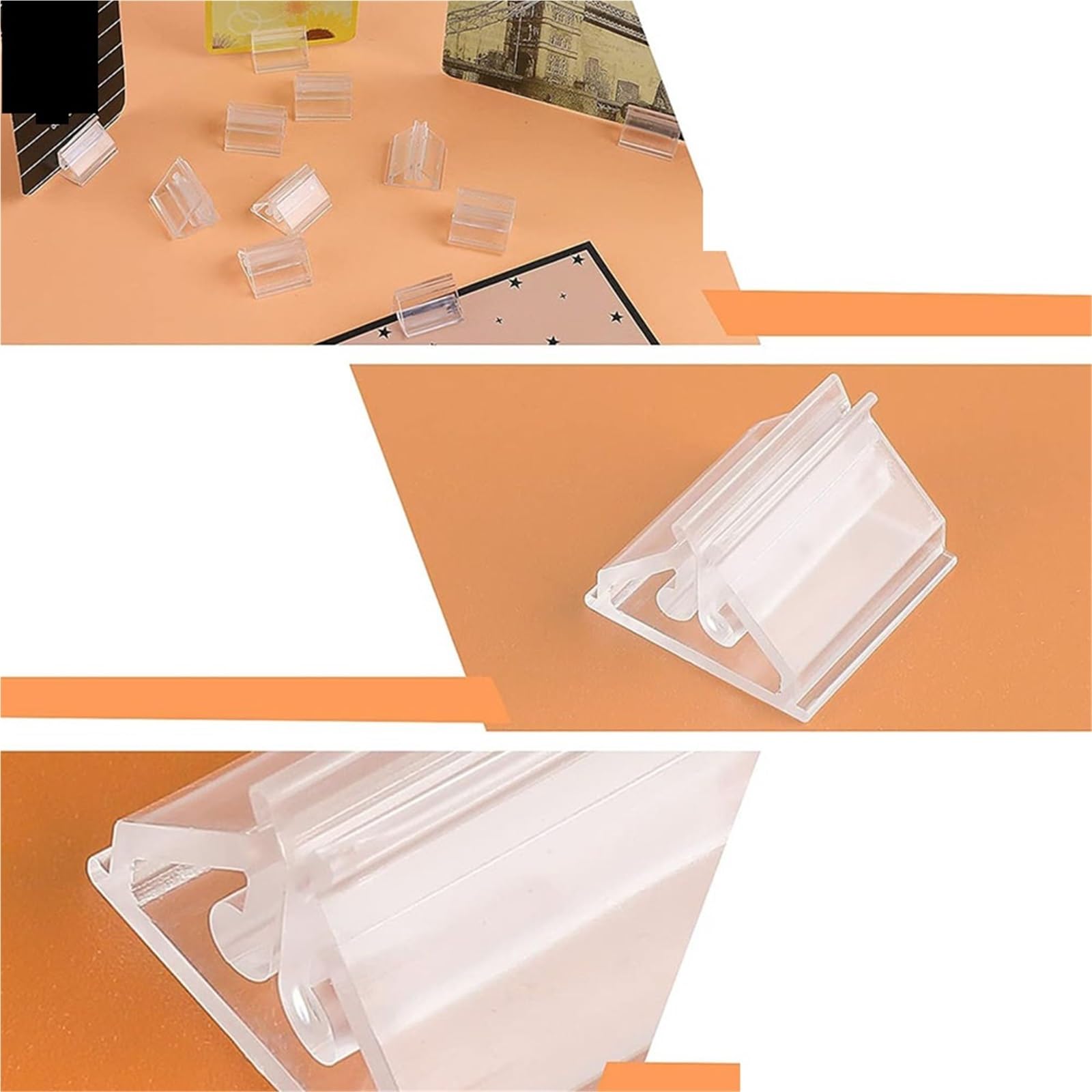96 Stück transparente Mini-Platzkartenhalter, Tischnummern-Basisständer for Fotos, Spiele, Hochzeit, Party, Dekoration Für Party
