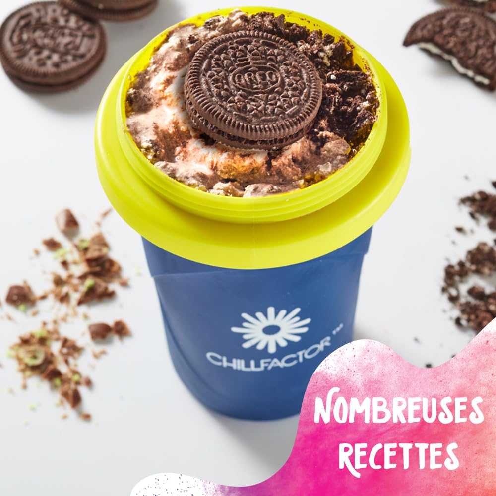 BANDAI - Chillfactor - Mug à granité fourni avec paille - Couleur aléatoire, Vendu à l'unité - Fabrication de Glaces maison - Atelier Cuisine Créatif pour Enfant 3 ans et plus - Atelier Granita