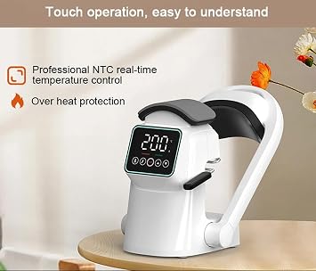 Automatic Baseball Cap Heating Transfer Machine with 3-in-1 Heat Press Machine, Adjustable 40°C-205°C Temperature and Timer, LCD Control, Hat Sublimation Printing Machine for Peak Cap, Baseball Cap