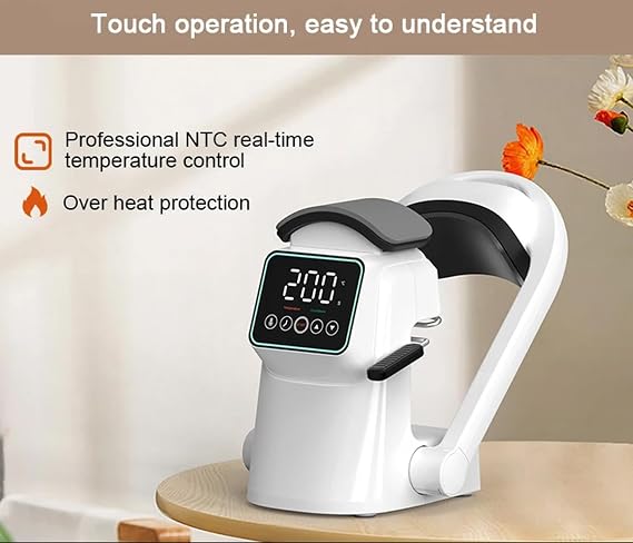 Automatic Baseball Cap Heating Transfer Machine with 3-in-1 Heat Press Machine, Adjustable 40°C-205°C Temperature and Timer, LCD Control, Hat Sublimation Printing Machine for Peak Cap, Baseball Cap