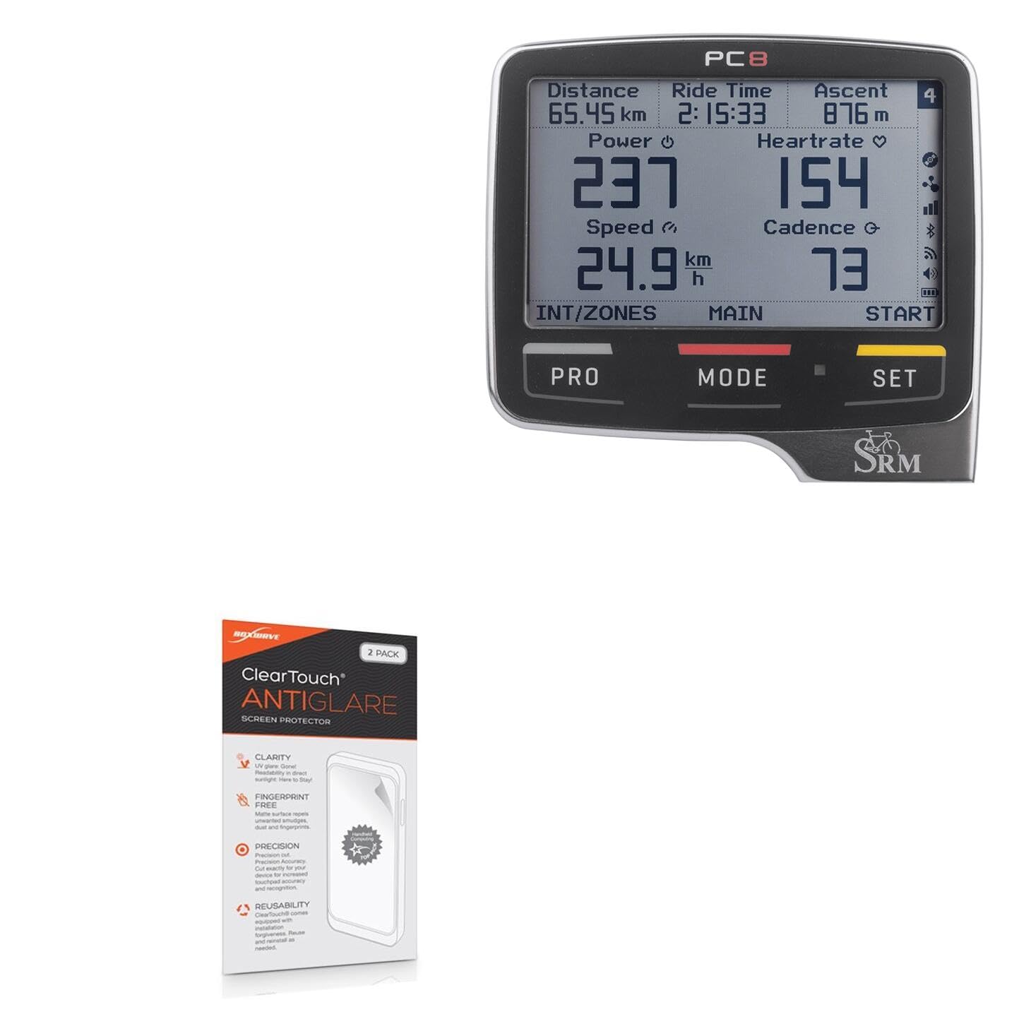 BoxWave Screen Protector Compatible with SRM PC8 - ClearTouch Anti-Glare (2-Pack), Anti-Fingerprint Matte Film Skin