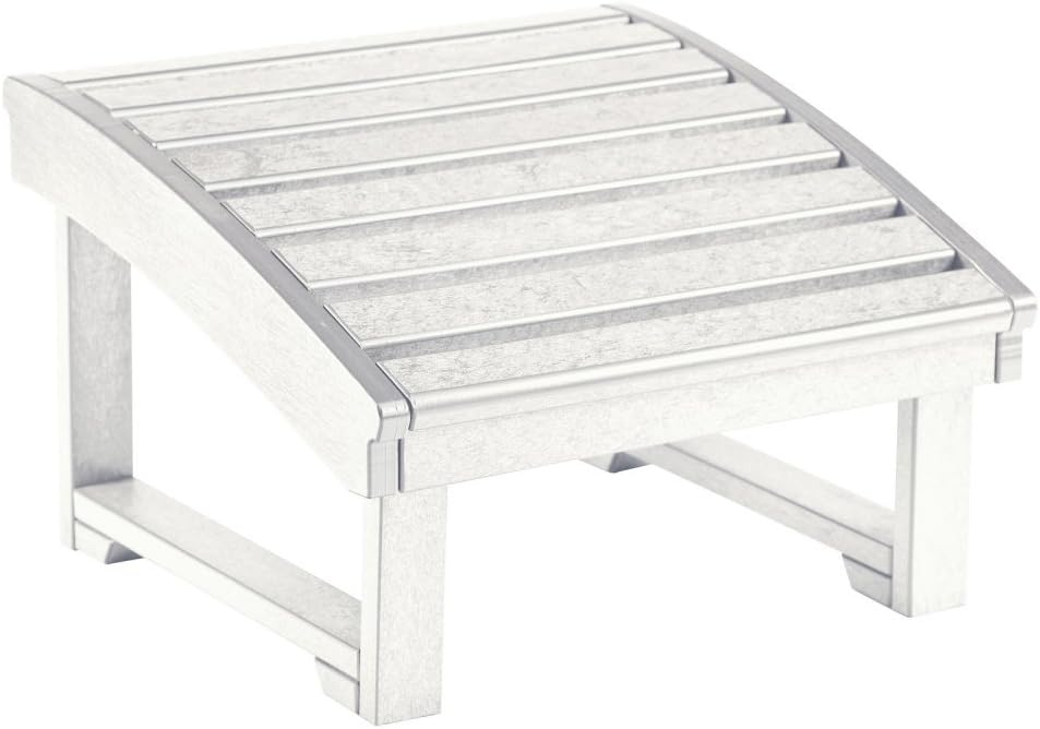 Recycled Plastic Footstool, White, 20"L x 20"W x 13"H