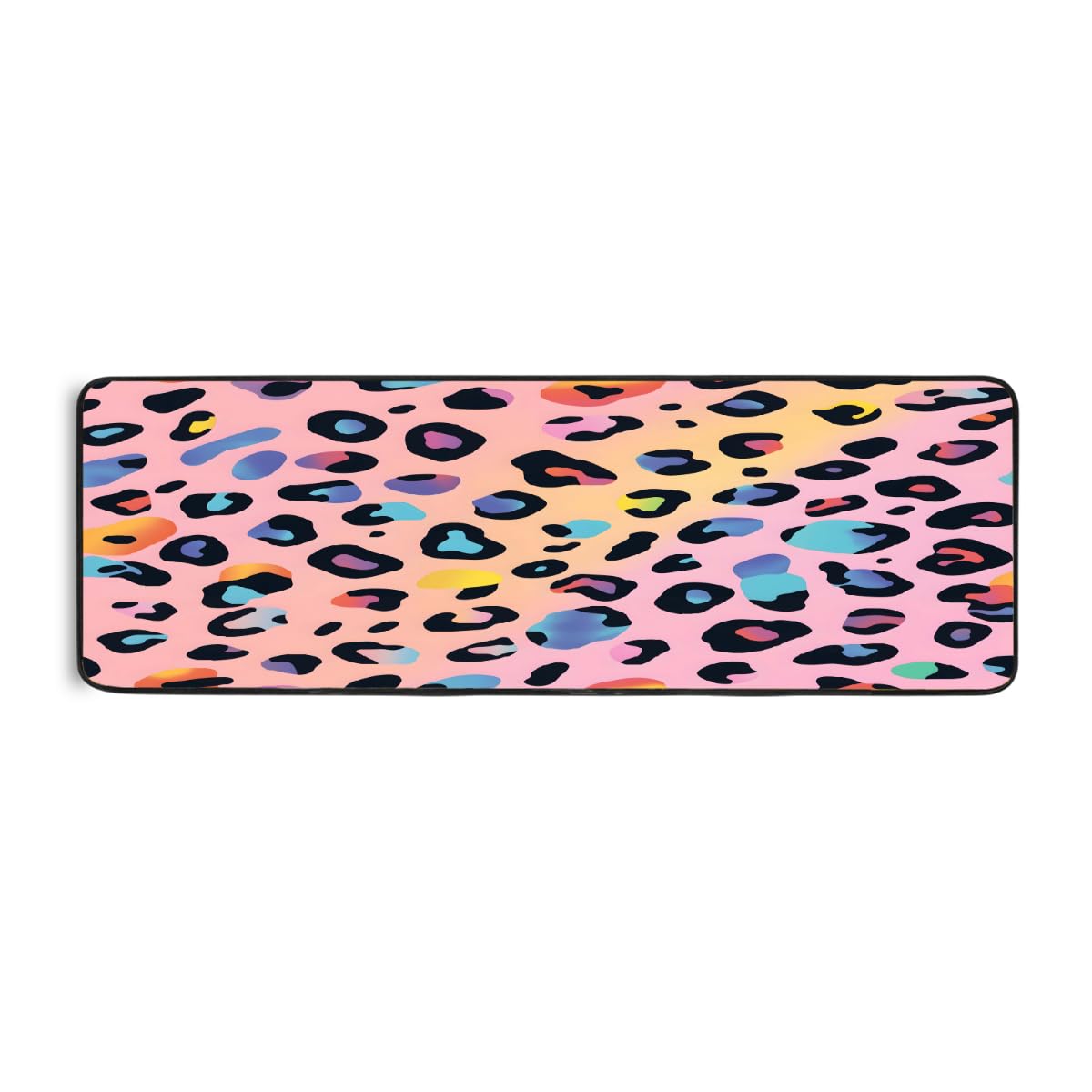 Tapis de sol cuisine léopard antidérapant et absorbant grand format