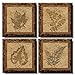 TileStix Fossil 4-Piece Peel and Stick Tile DÃ©cor