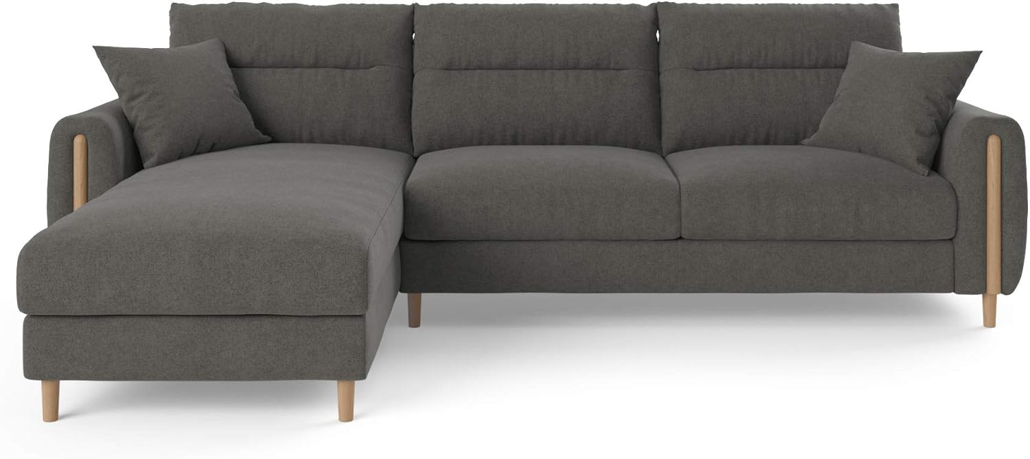 Brosa Oslo 3 Seater Modular Sofa with Chaise Sofa Dark Gull Grey