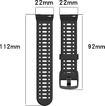 KZIOACSH Watch Strap for COROS Pace 4/COROS Pace Pro, 2 Pack Quick Release Replacement Soft Silicone Waterproof Adjustable Sport Wrist Band Strap, Black+White