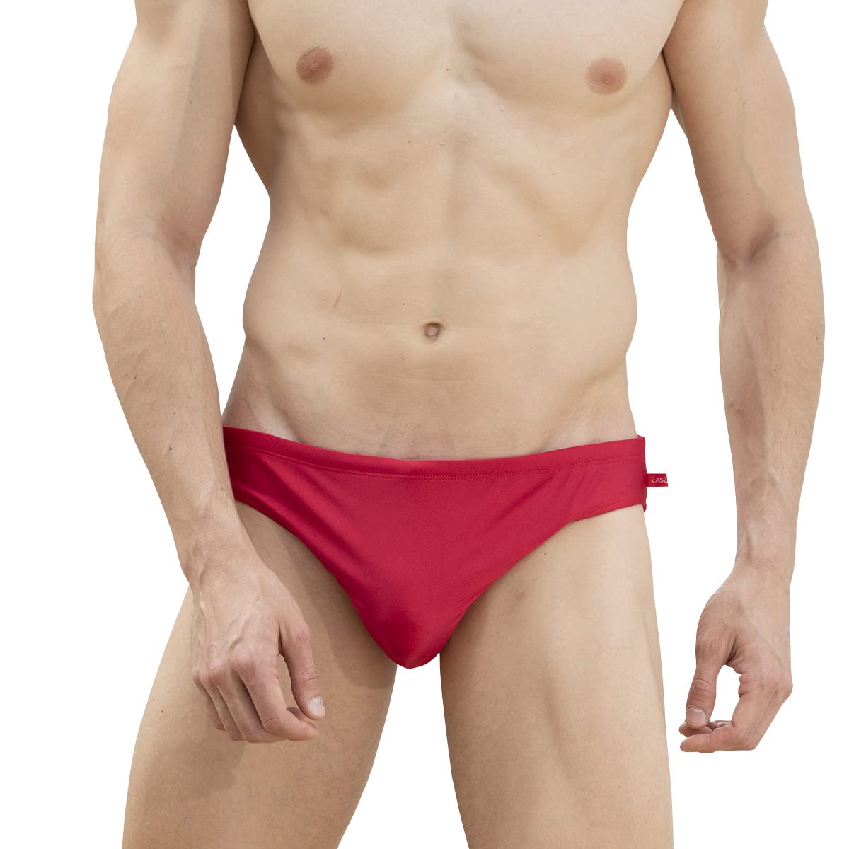 EASEJUICYMen's Swimwear Sexy Bikini Solid Swimming Briefs Low Waist with Drawstring