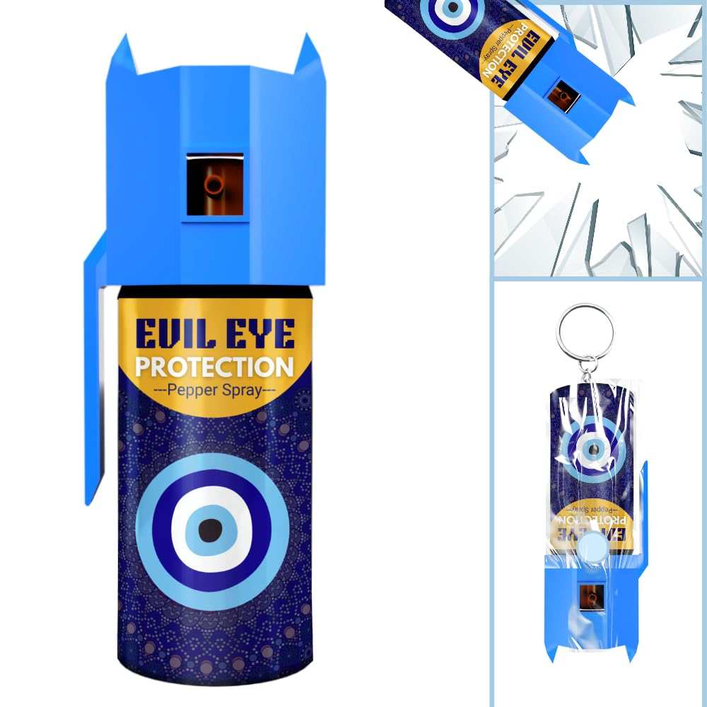 Evil Eye Protection Pepper Spray, Self Defence Spray with Glass Breaker Cap, Includes Holster by Devil Will Cry Brand 3