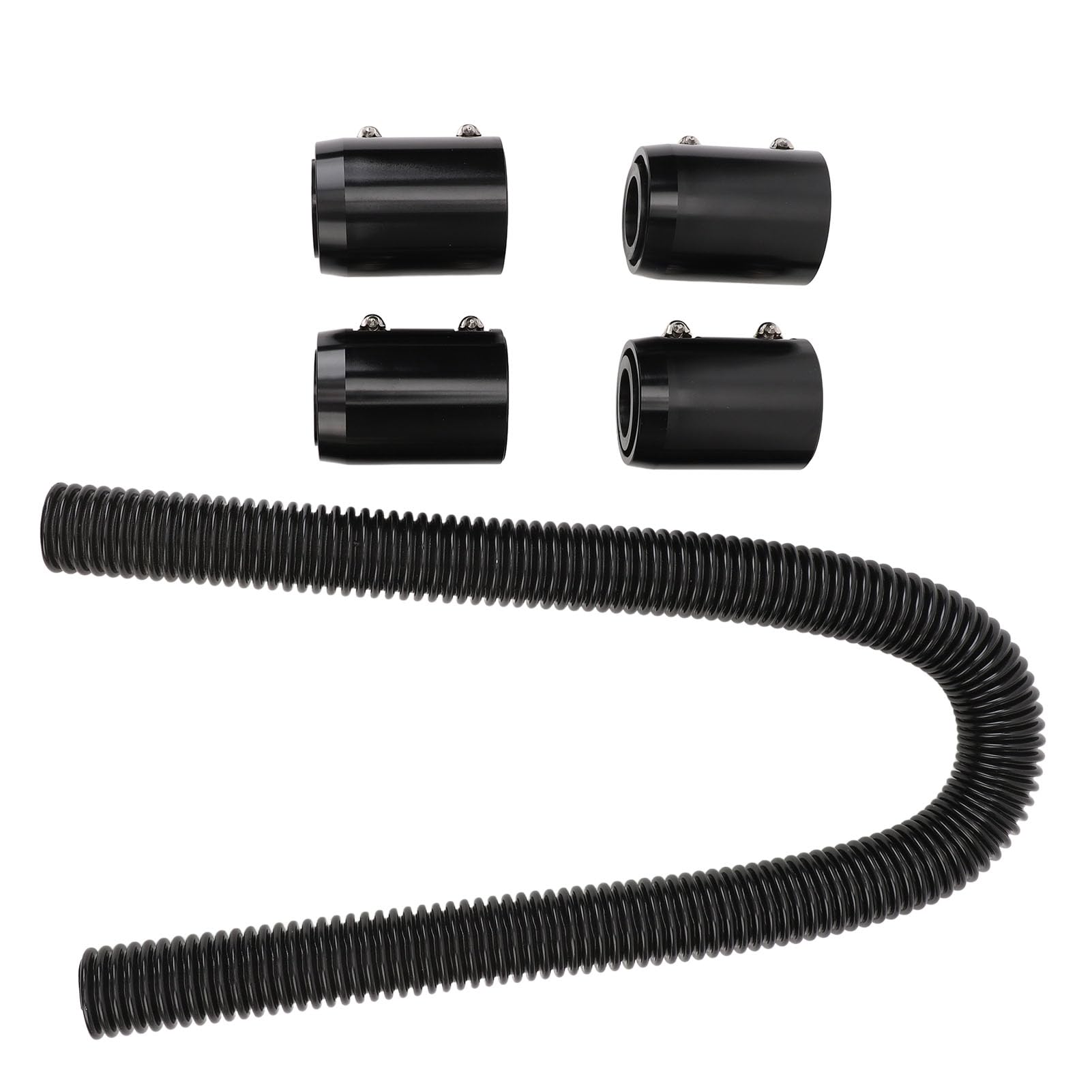 TOPINCN Tubo Flessibile per Radiatore in Acciaio Inossidabile, Collegamento a Tenuta Stagna per un Raffreddamento Efficiente 36 Pollici (BLACK)