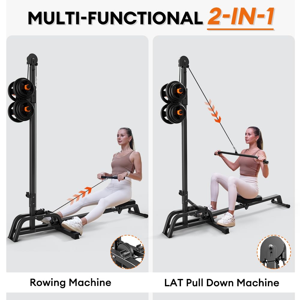 Machine BEKING 2-in-1 Foldable Rowing Machine Lat Pulldown