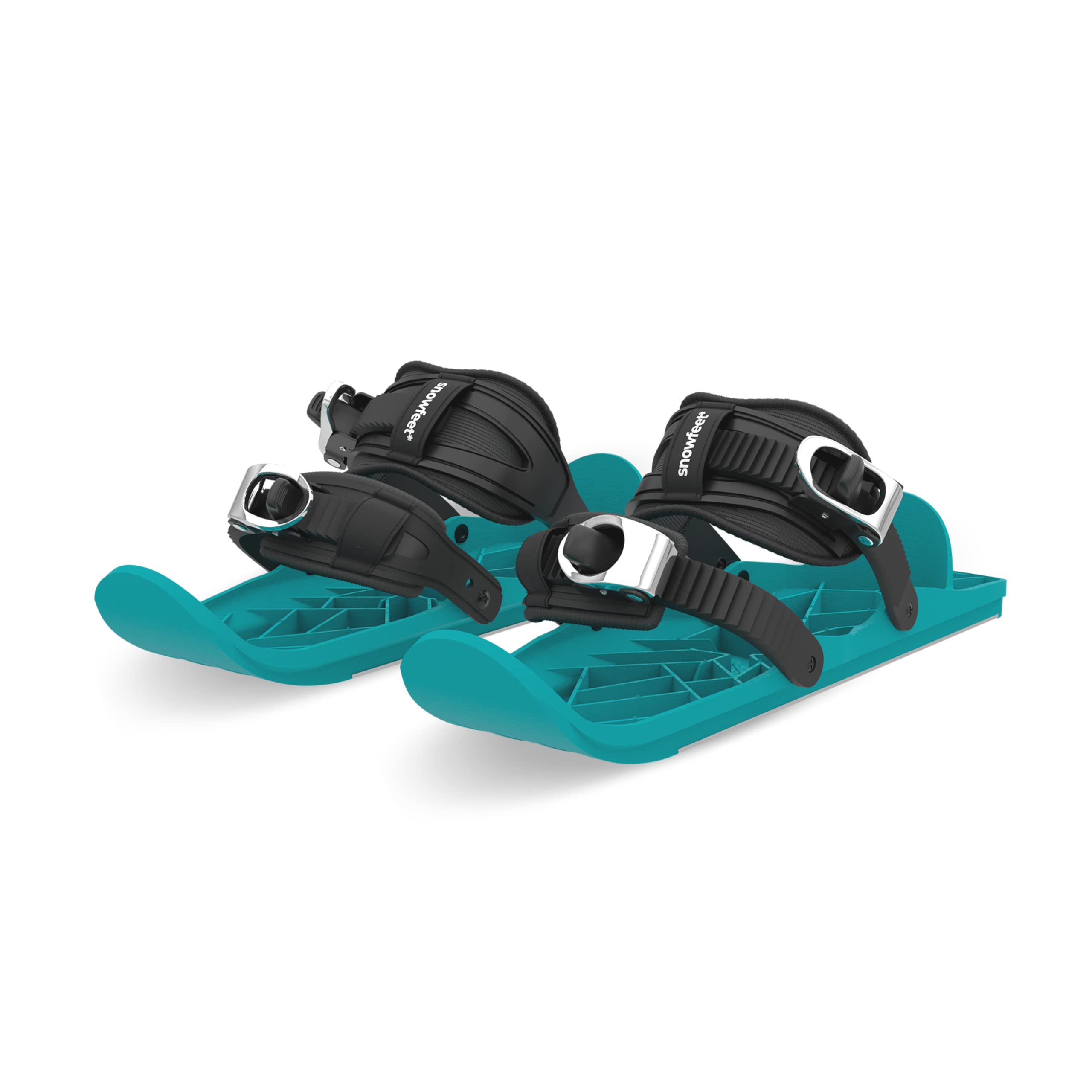 Snowfeet Mini Kids | Shoe Size < 6 US | Mini Ski Skates for Snow | Skis for Winter Shoes | Short Snowskates Snowblades Skiboards | The Real Original