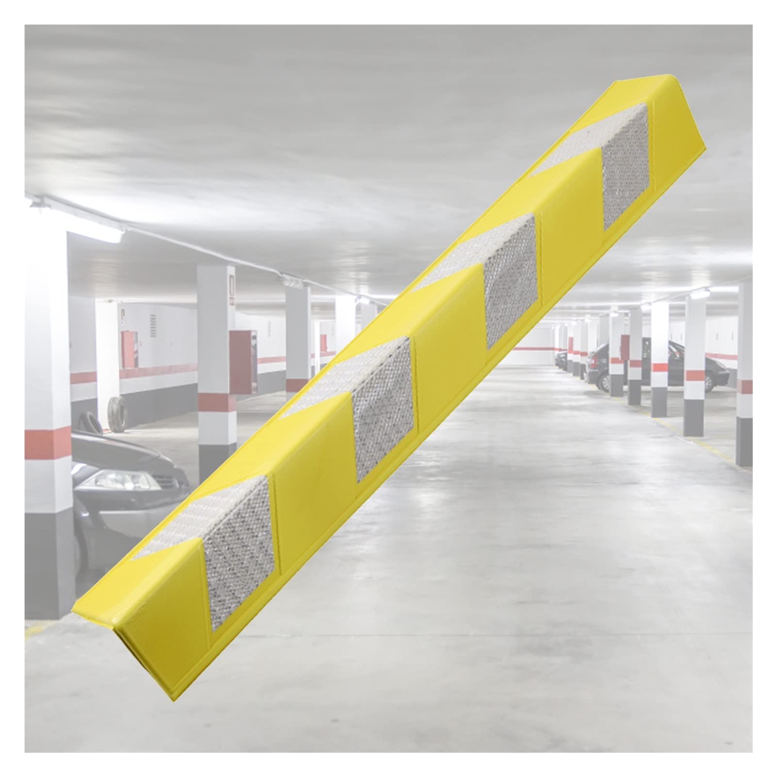 Protections murales de Garage, Protection d'angle Murale Jaune pour garages de stationnement - Bande de Mousse en Forme de L, 0,6 cm d'épaisseur, Protection de sécurité réfléchissante Haute