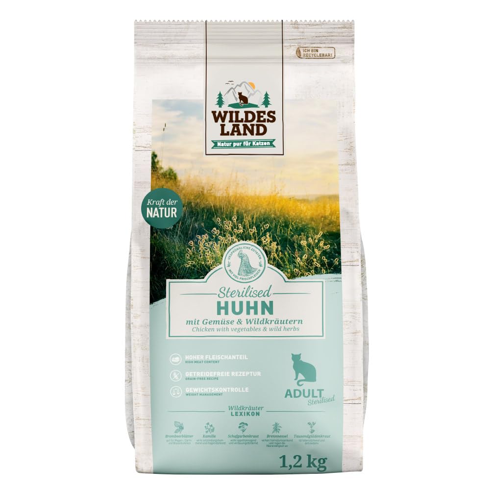 Wildes Land - Huhn - Classic Adult Trockenfutter für Katzen - 6 kg