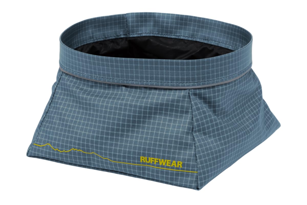 RUFFWEAR Great Basin Hundenapf, Leichter, zusammenfaltbarer Reise-Hundenapf für Futter und Wasser, Größe: Small, 0,75 L, Slate Blue