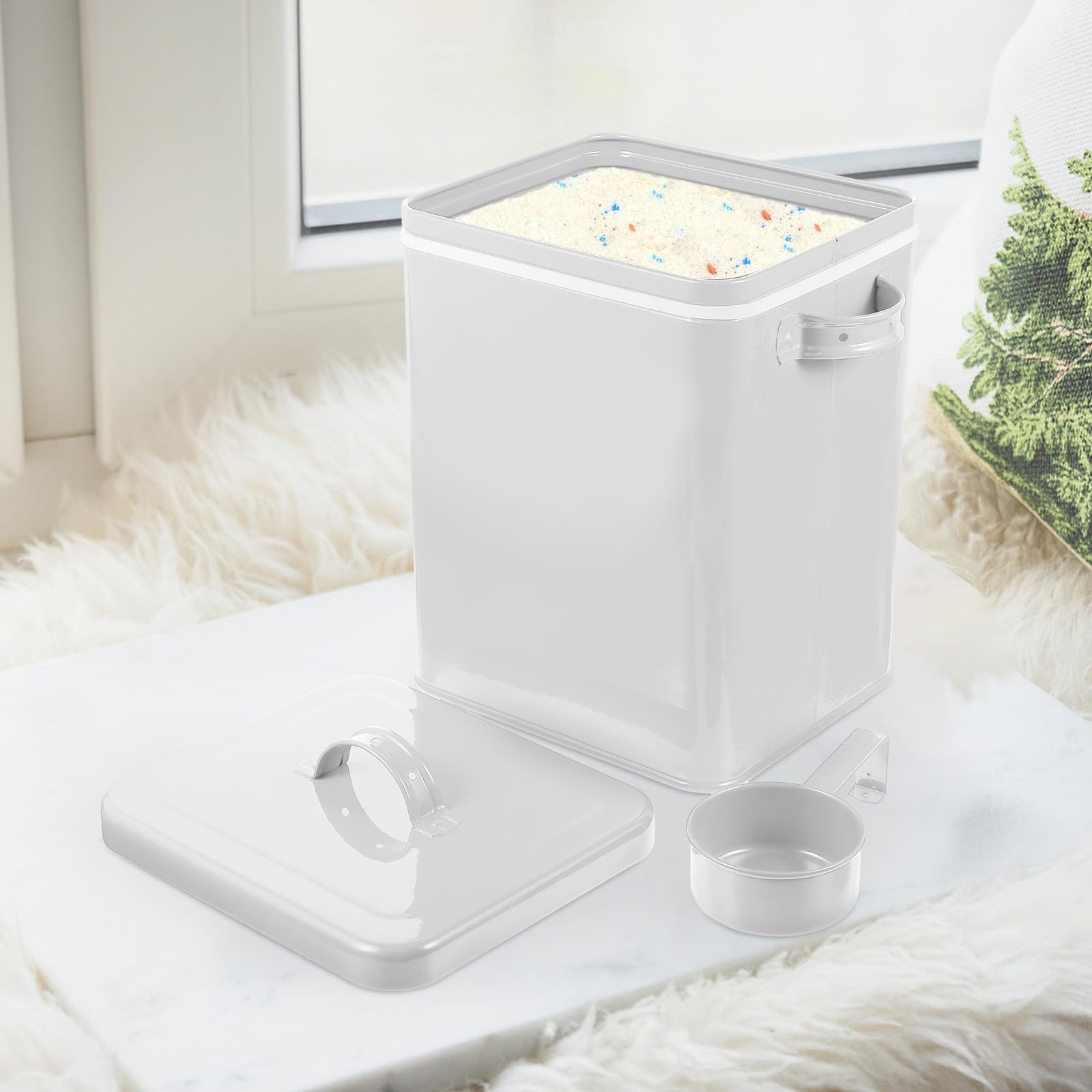 iplusmile Boîte de Nourriture Sèche Conserve Aliments au Sec et Propres en Fer Blanc Grosse Capacité Récipient Hermétique pour Croquettes et Farine Cuisine