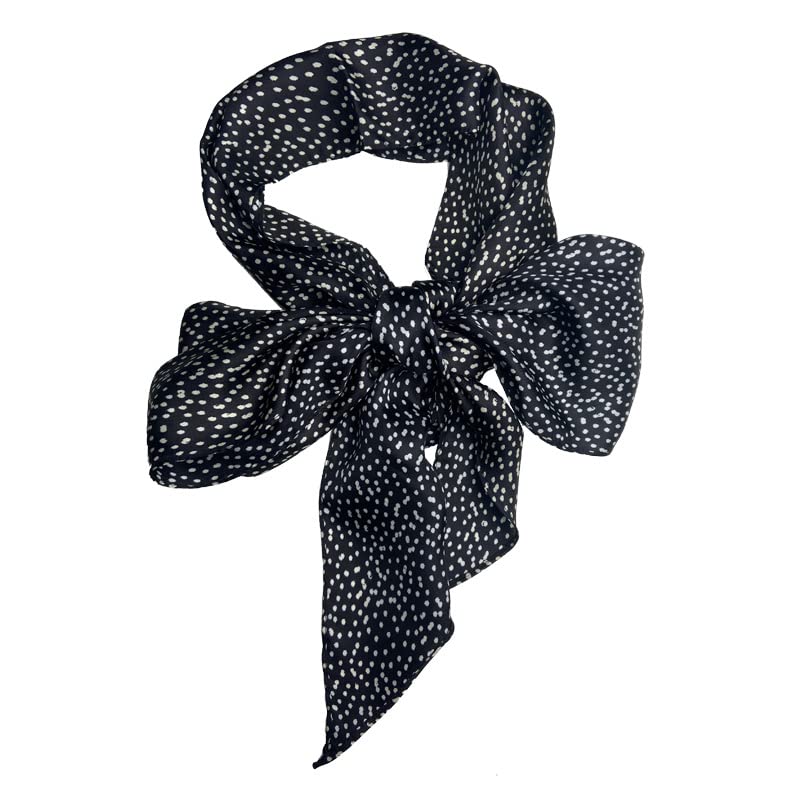 Pañuelo de seda con estampado de lunares para mujer