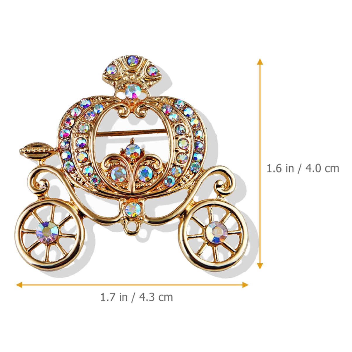 LIFKOME Pumpkin Carriage Brosche Damen Vintage Schmuck mit Bunten Strasssteinen für Kleidung Schals und Hüte für Besondere Anlässe Wie Geburtstage und Hochzeiten