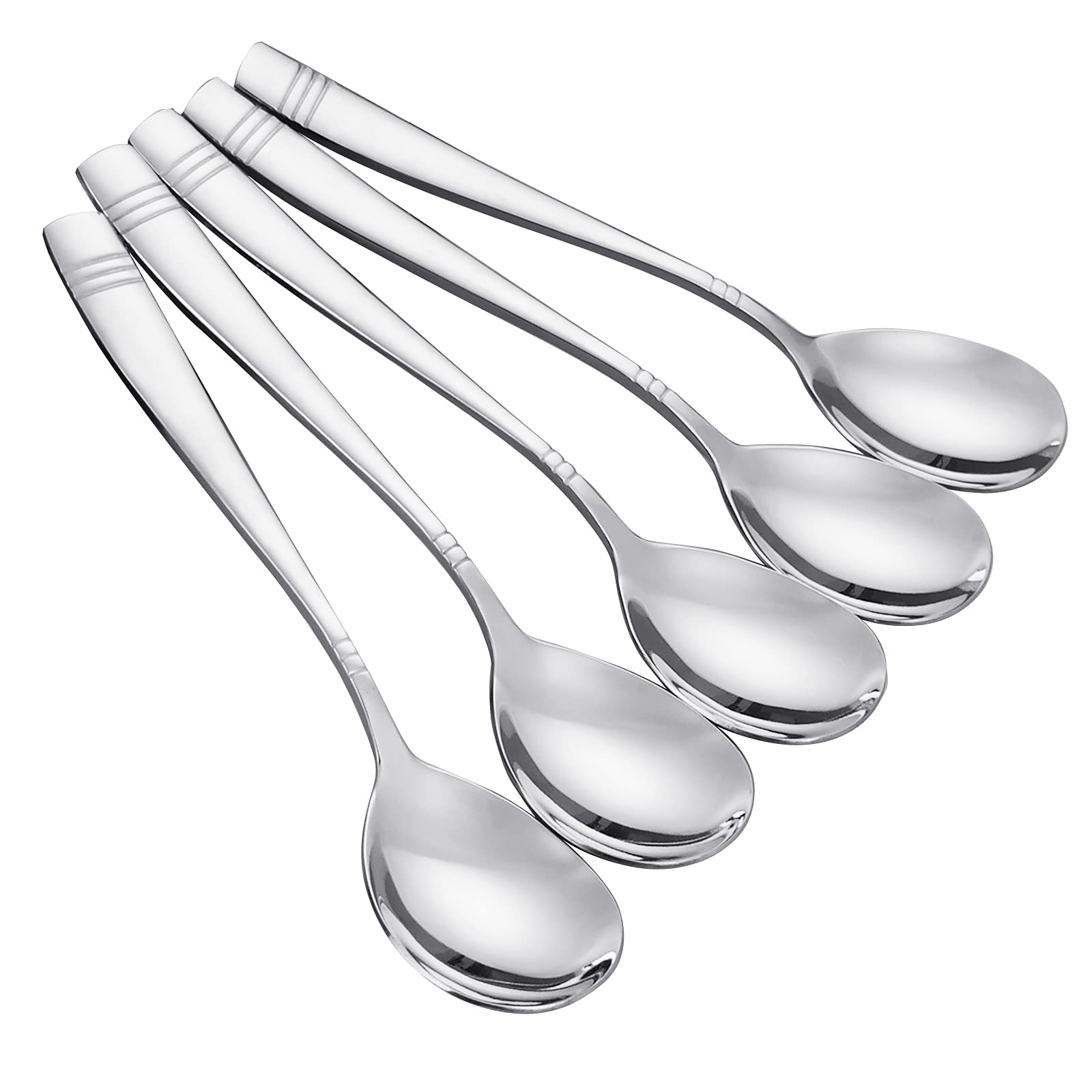 Set Di 6 Cucchiai Da Portata Grandi - Acciaio Inox Per Ristorante E Casa - Foto 7