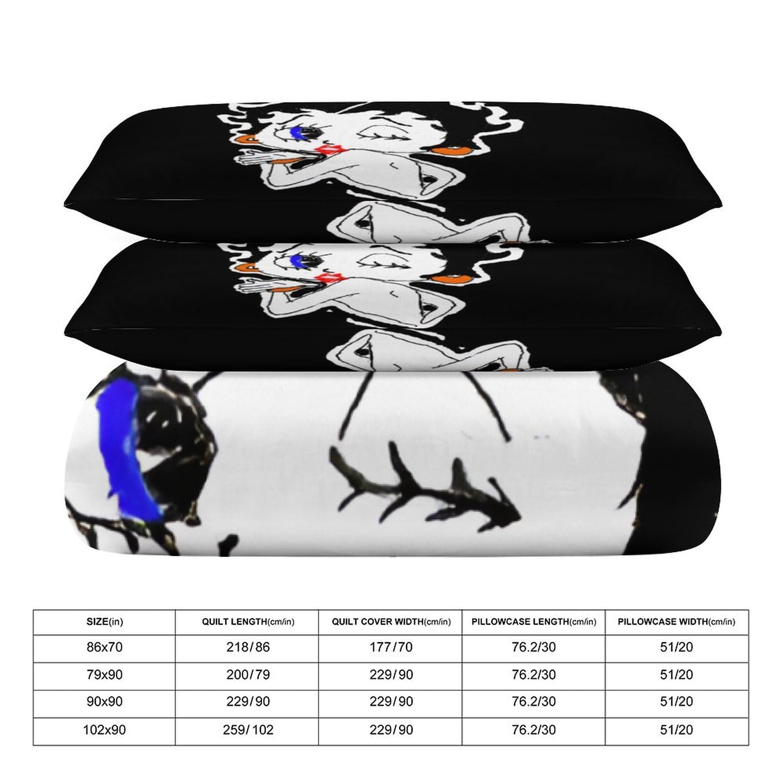 Amazon｜ベティちゃん アニメ キャラクター 掛け布団カバー 3点セット