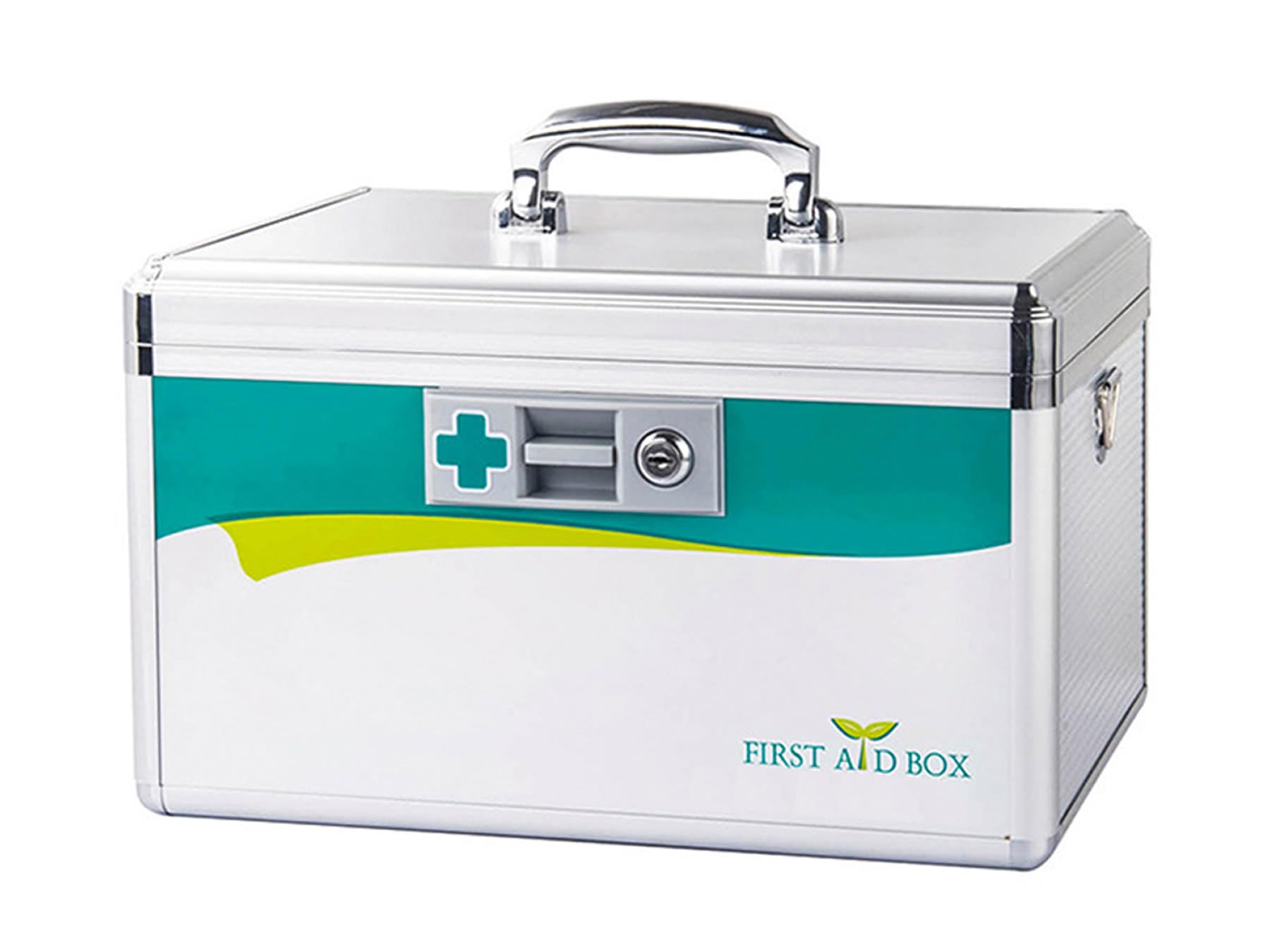 TUKA-i-AKUT 2X 22L Maletín para Medicamentos con Cerradura, Portátil Botiquín de Primeros Auxilios, Almacenamiento Caja Medicinal, Prueba de Niños, Aleación de Aluminio, Asa de Transporte, TKD6400-XL