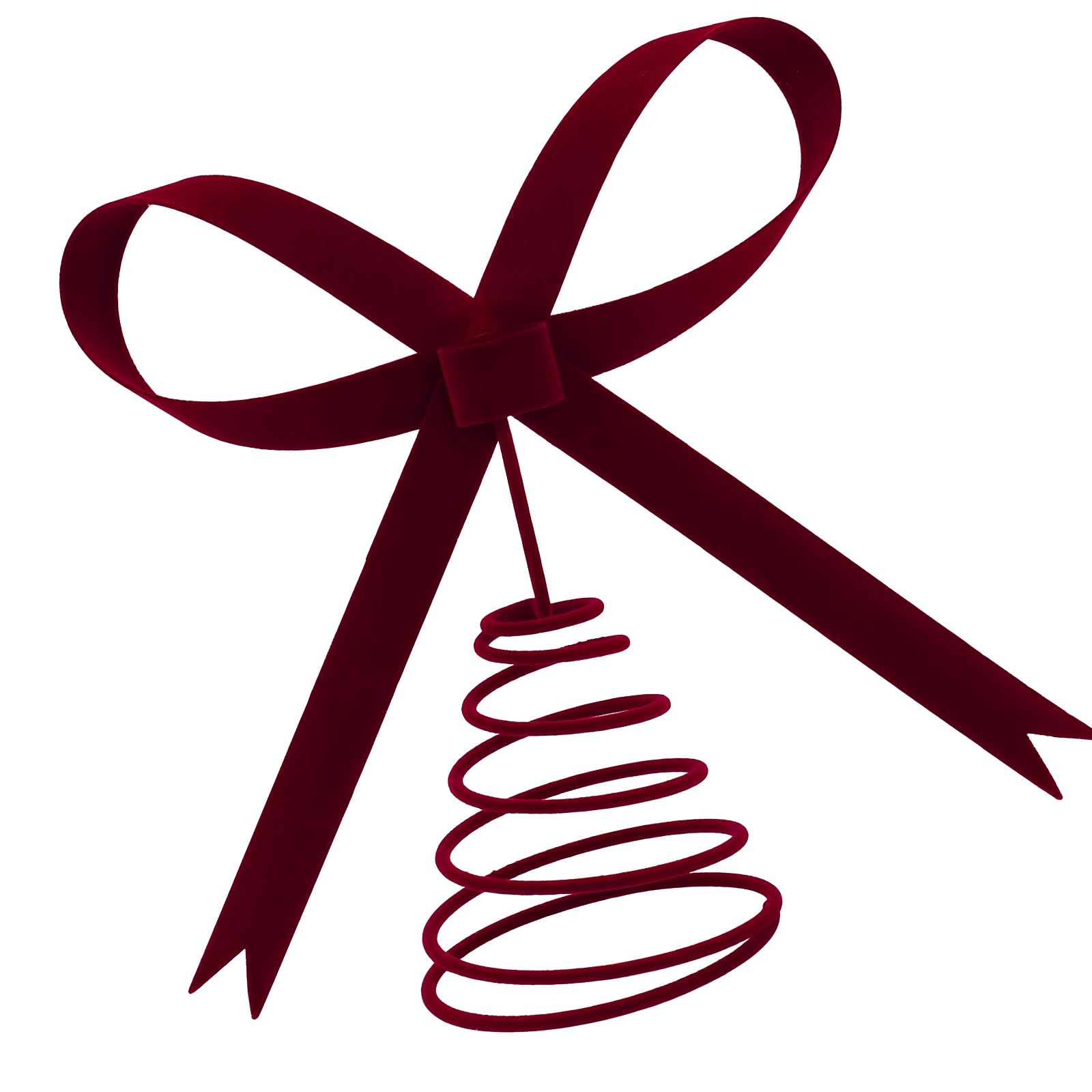 Flocking Bow Decoration for Holiday Tree Top Valentine ' s Day and Special Event Premium Flocking Bow