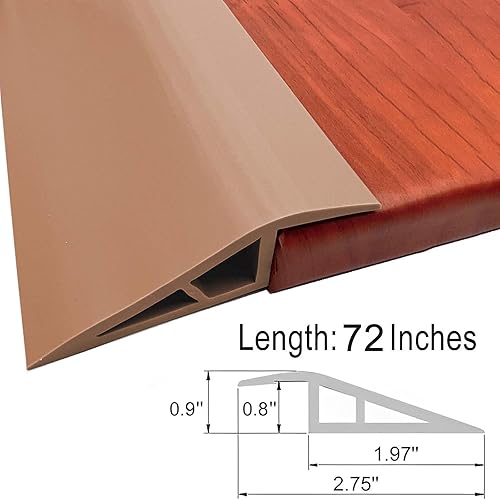 Miniatura 2 de Tira de transición para piso, tiras de umbral de 72 pulgadas, umbral de 34 a 45 pulgadas, umbrales para puertas, reductor de bordes para puertapiso