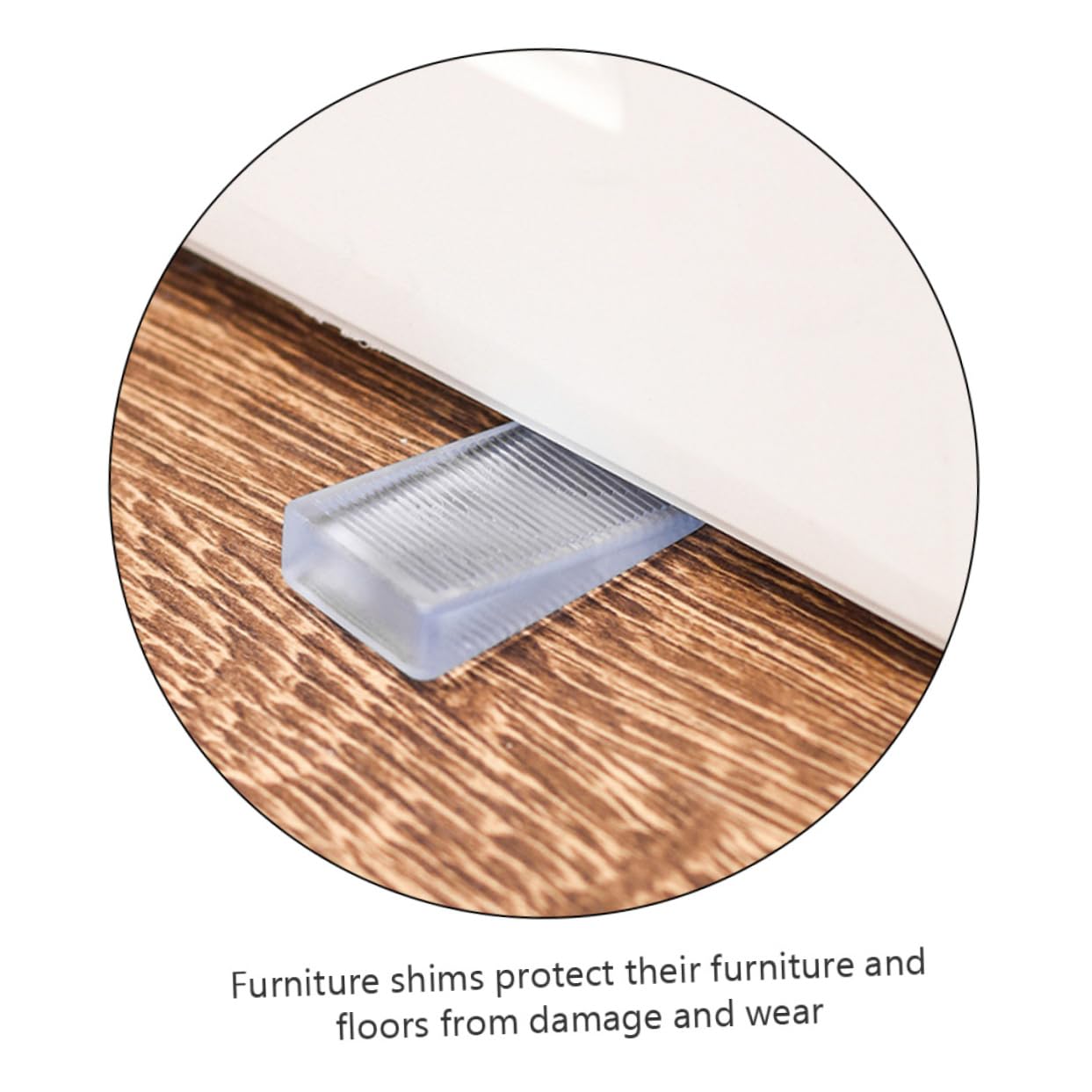Mikikit Cabinet Feet Rubber Blocks 4pcs Leveling Shims Table Leg Levelers Furniture Shims Non-Slip Design for Floor Protection