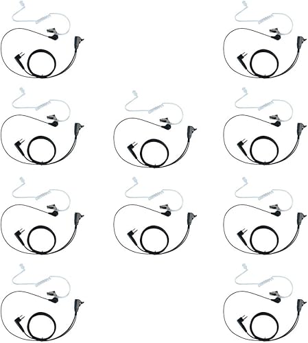 Auricular de tubo acústico encubierto de 2 pines con micrófono PTT para Motorola cls1110 cp200 cls1410 cp185 cp200d rdm2070d walkie talkie radio de