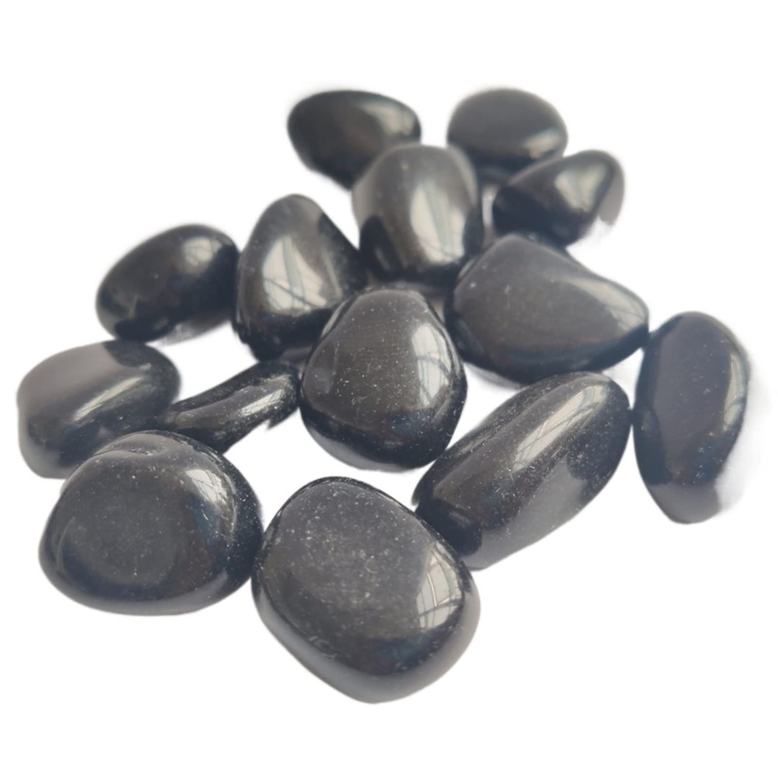 2 uds obsidiana Negra Natural Piedra desmagnetizadora pecera Piedras de Grava de Cristal Natural Piedra Decorativa caída dingchi Espécimen Mineral de Piedra