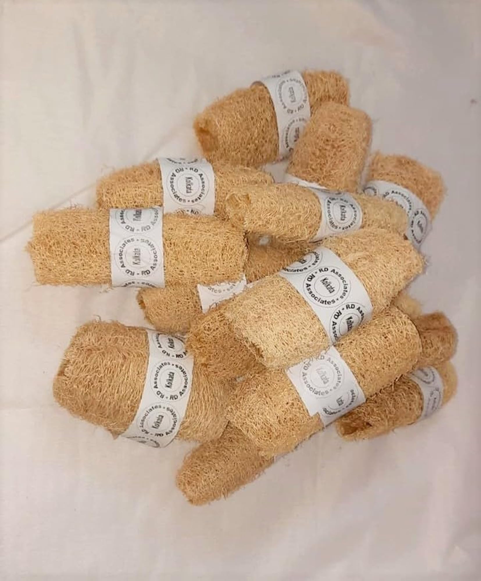 Natural Bathing Loofah Scrub, Multipurpose Beige Colour, Pack of 10