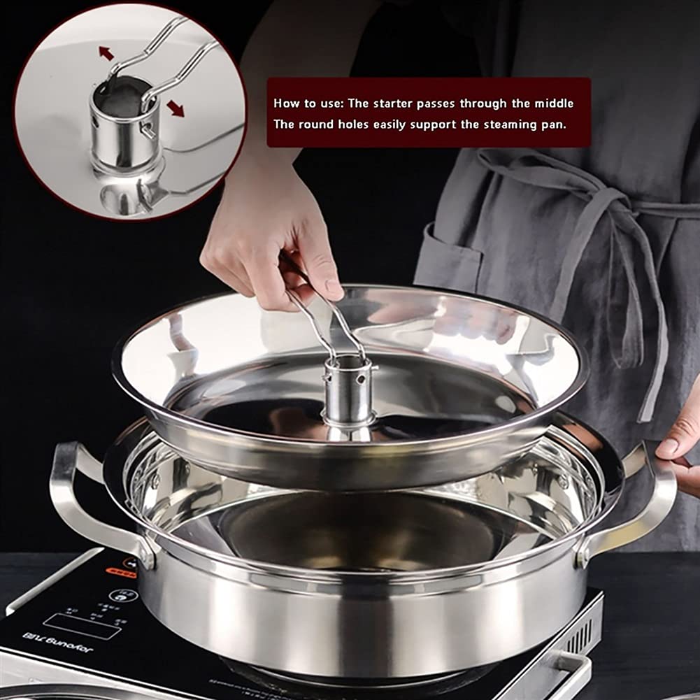 Olla arrocera de Acero inoxidable 304 para cocinar al Vapor o Caldo, olla espesadora doméstica (30/32/34 cm) para cocina de Gas o de inducción (30 cm)