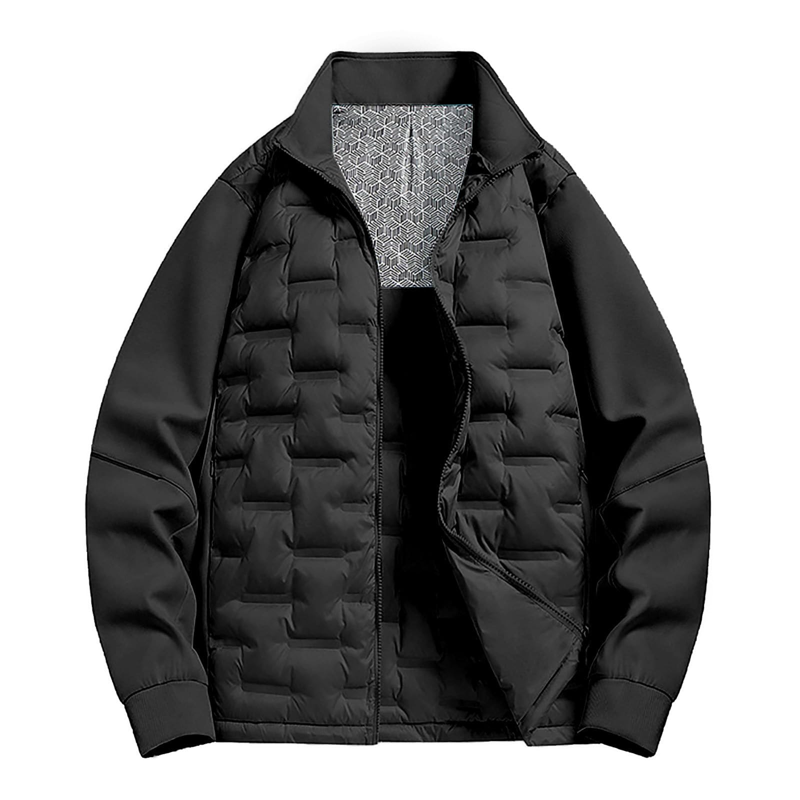 Genérico Plumas Hombre Invierno Plumon, Abrigos Hombre Invierno,Chaquetas De Invierno Ligeras De PlumóN para Hombre con Aislamiento TéRmico para Uso Informal Abrigo De Plumas