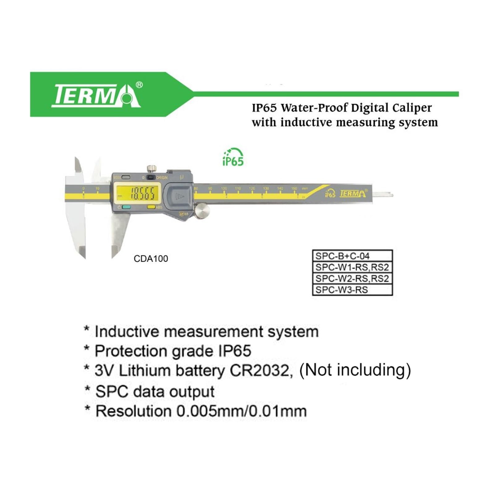 Calibrador Digital de origen ABS 0-150mm, 6 pulgadas, 200mm, 300mm, 0.005mm, calibrador Vernier electrónico a prueba agua IP54, micrómetro,Calibración precisa(0-300mm)